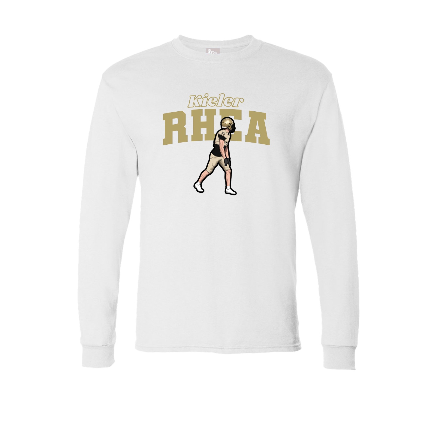 Long Sleeve Tee — Name Arch in White