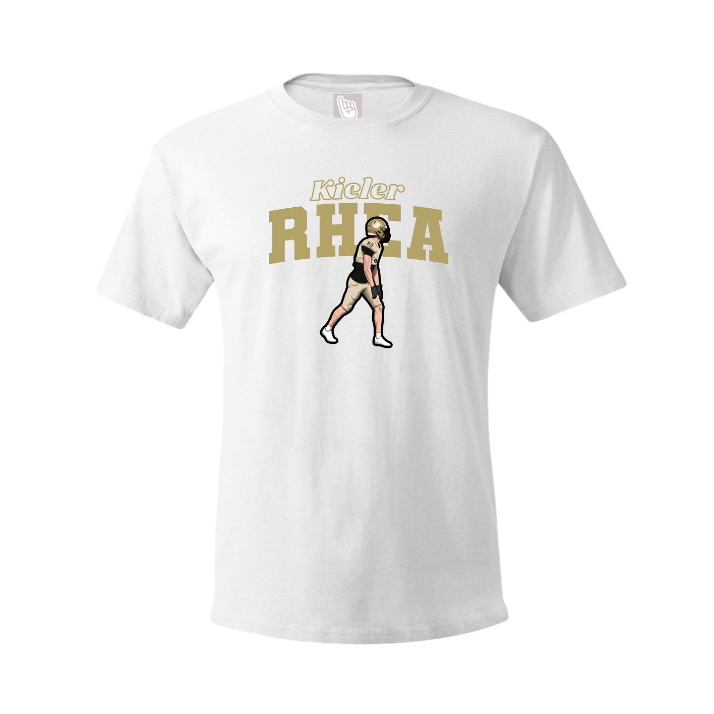 Youth Tee — Name Arch in White