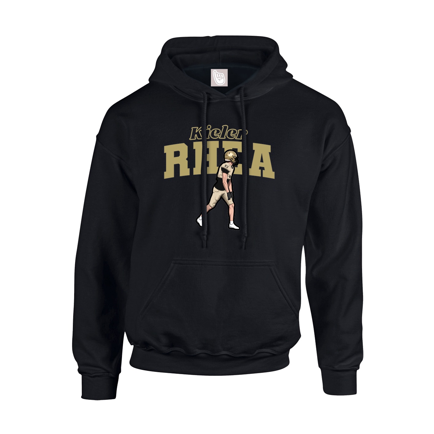 Youth Hoodie — Name Arch in Black