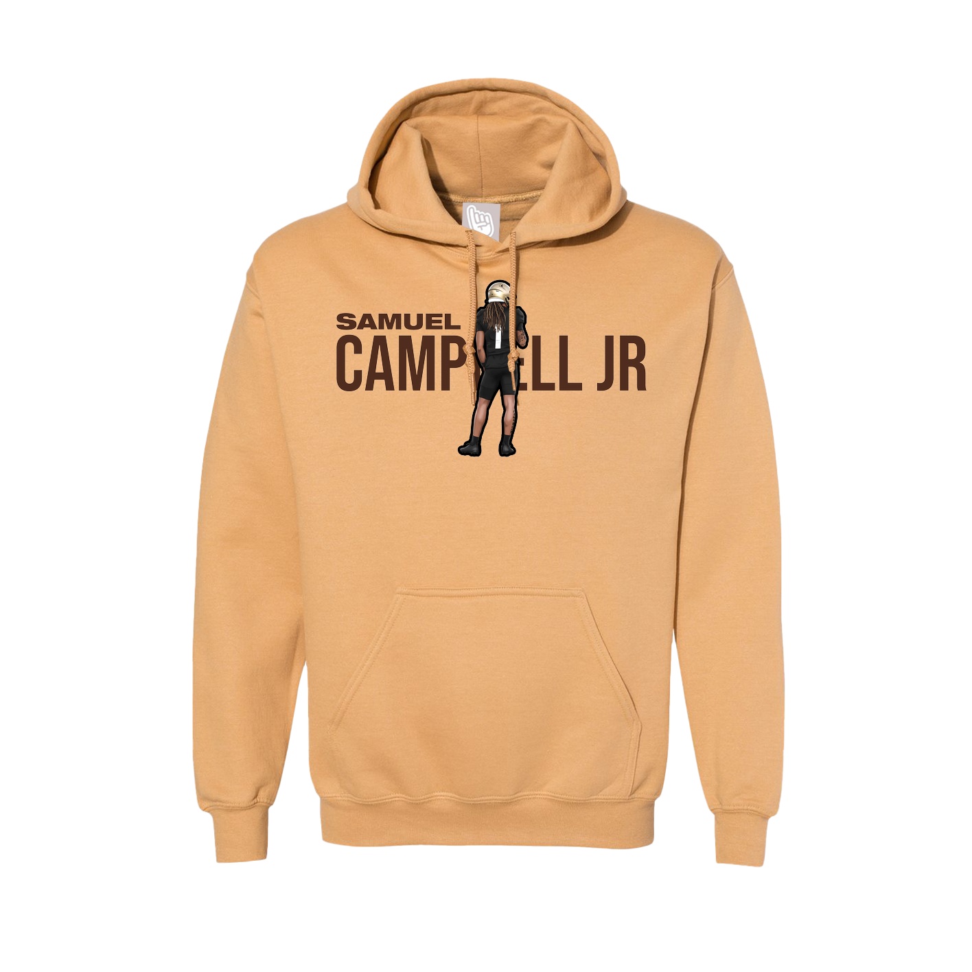 Hoodie — Player Name in Vegas Gold