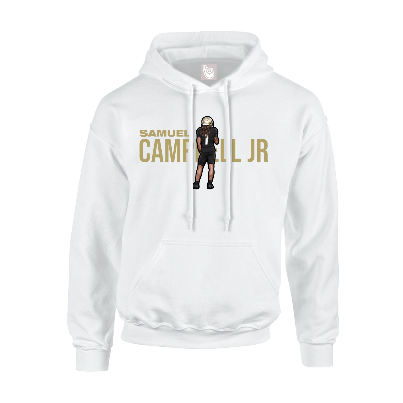 Youth Hoodie — Player Name in White