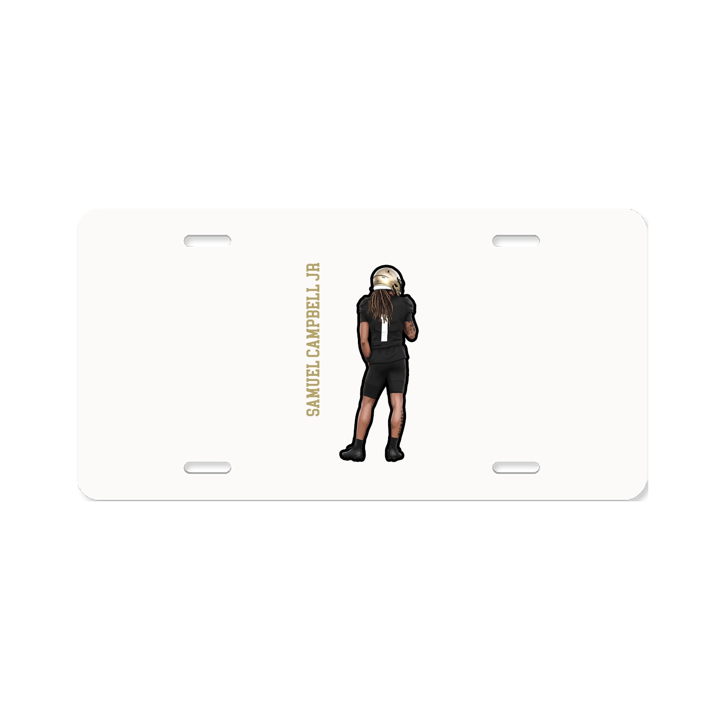 License Plate — Name Vertical in Classic