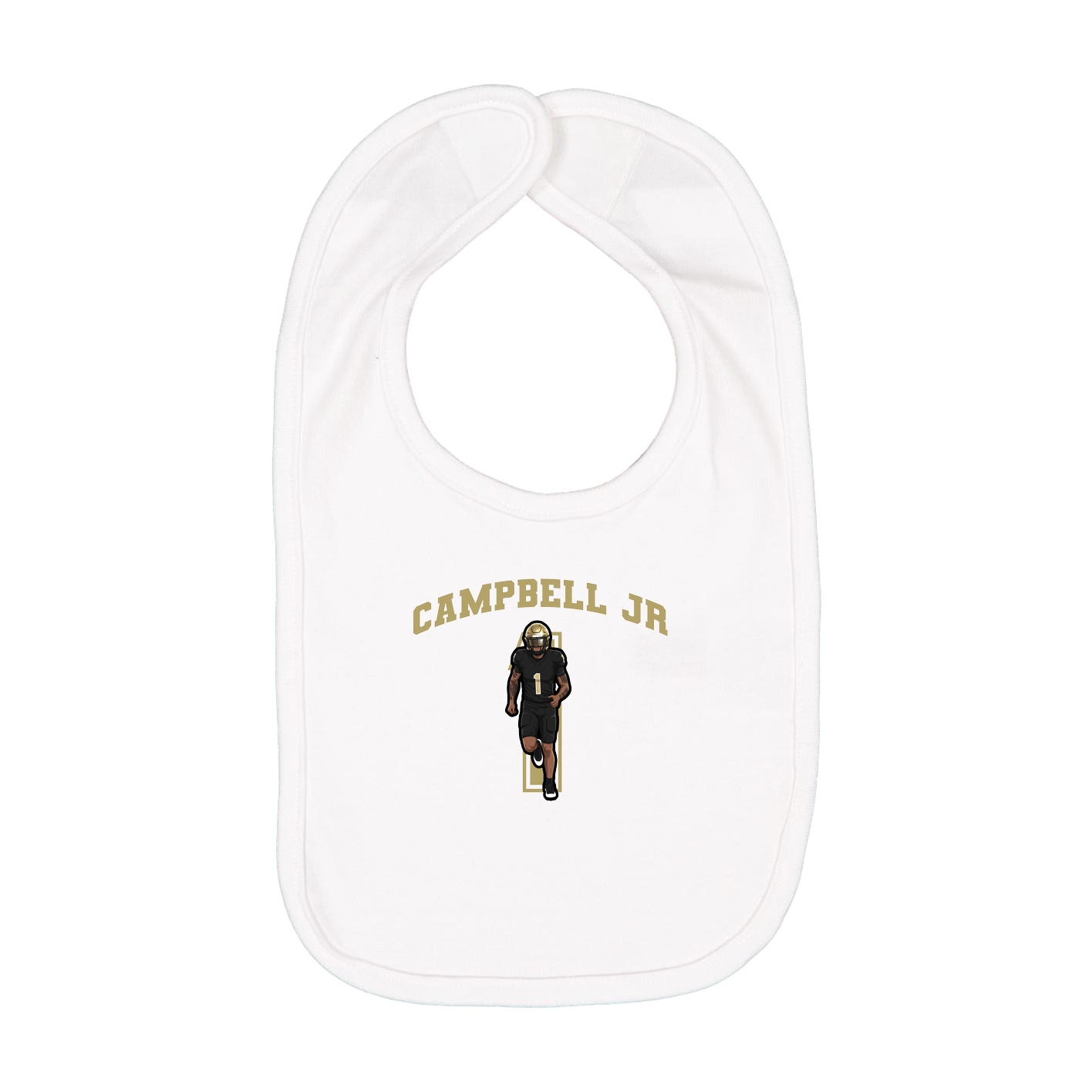 Infant Bib — Number in White