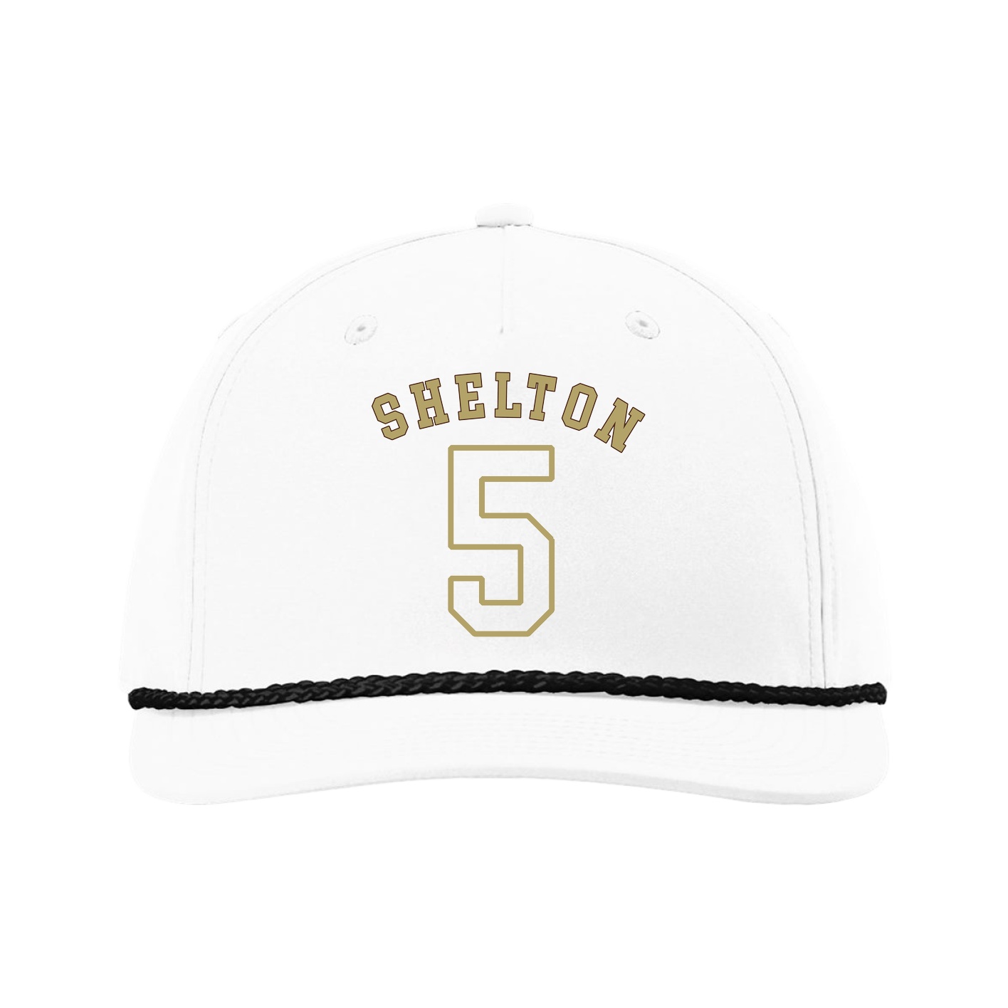 Five-Panel Classic Rope Cap — Shirsey Arch in White
