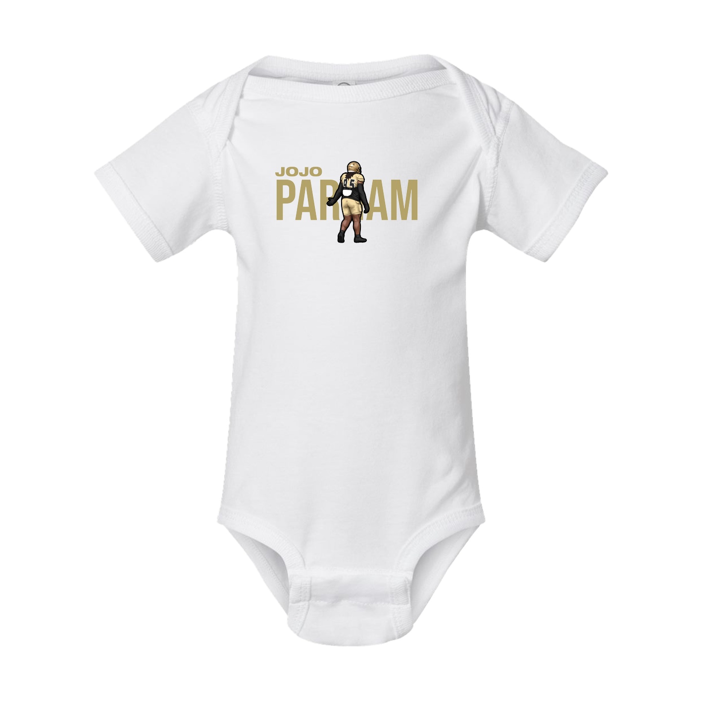 Baby Onesie — Player Name in White