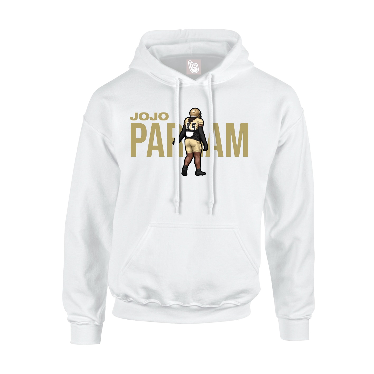 Youth Hoodie — Player Name in White