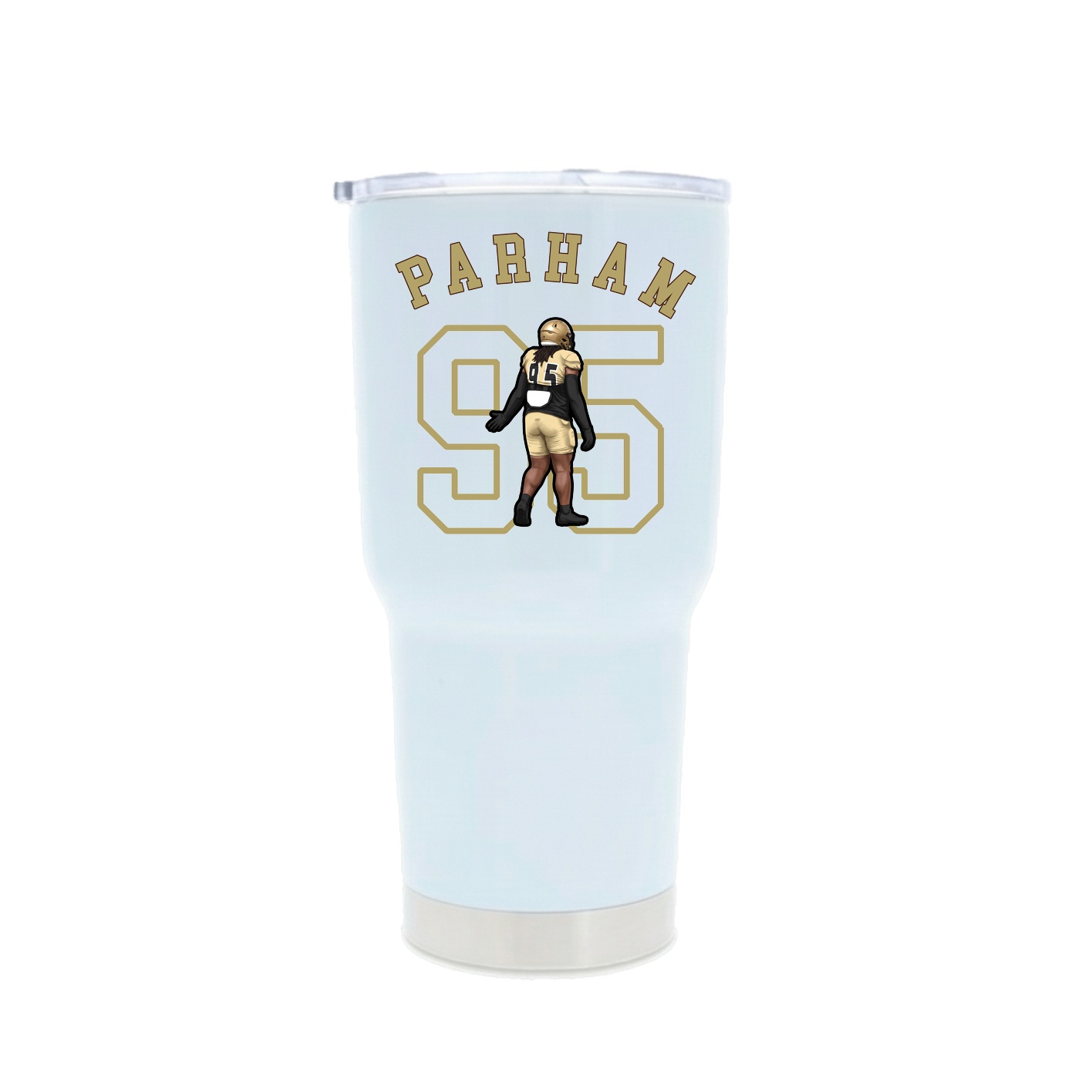 30oz Stainless Steel Tumbler — Shirsey Arch in White