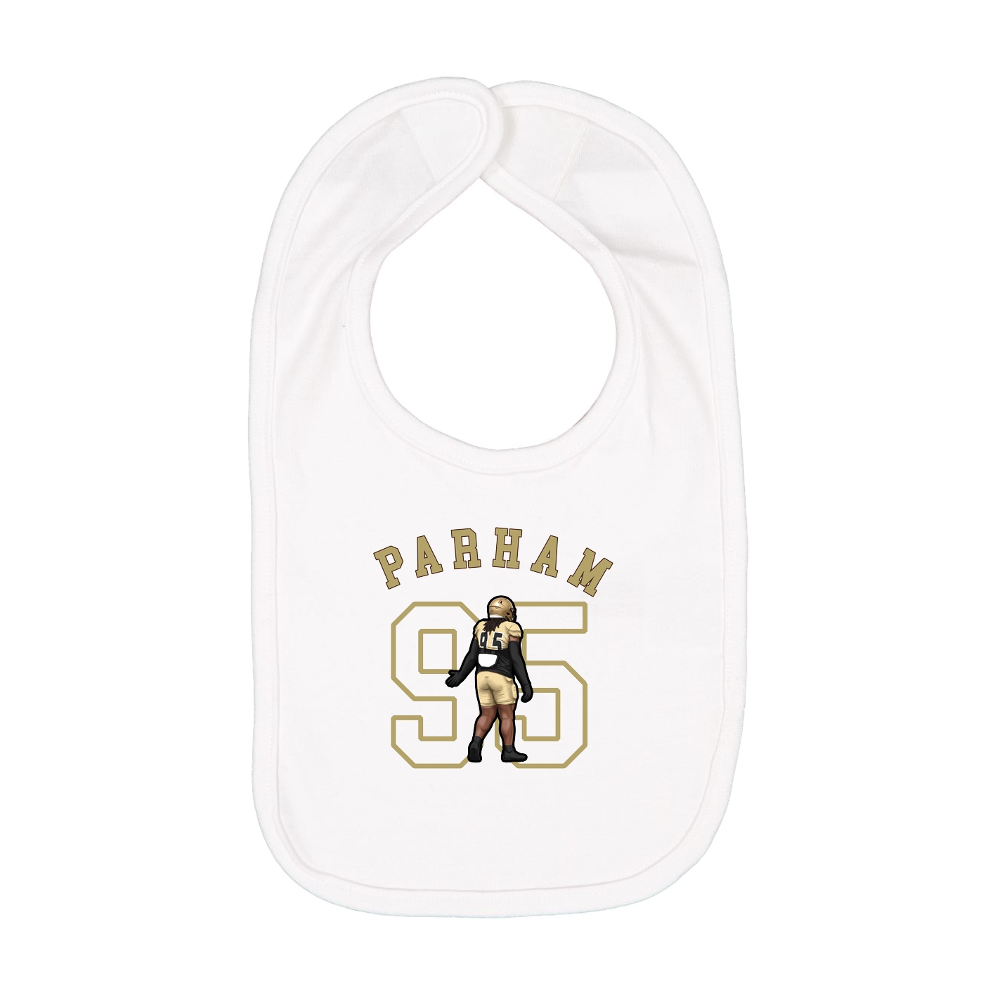 Infant Bib — Shirsey Arch in White