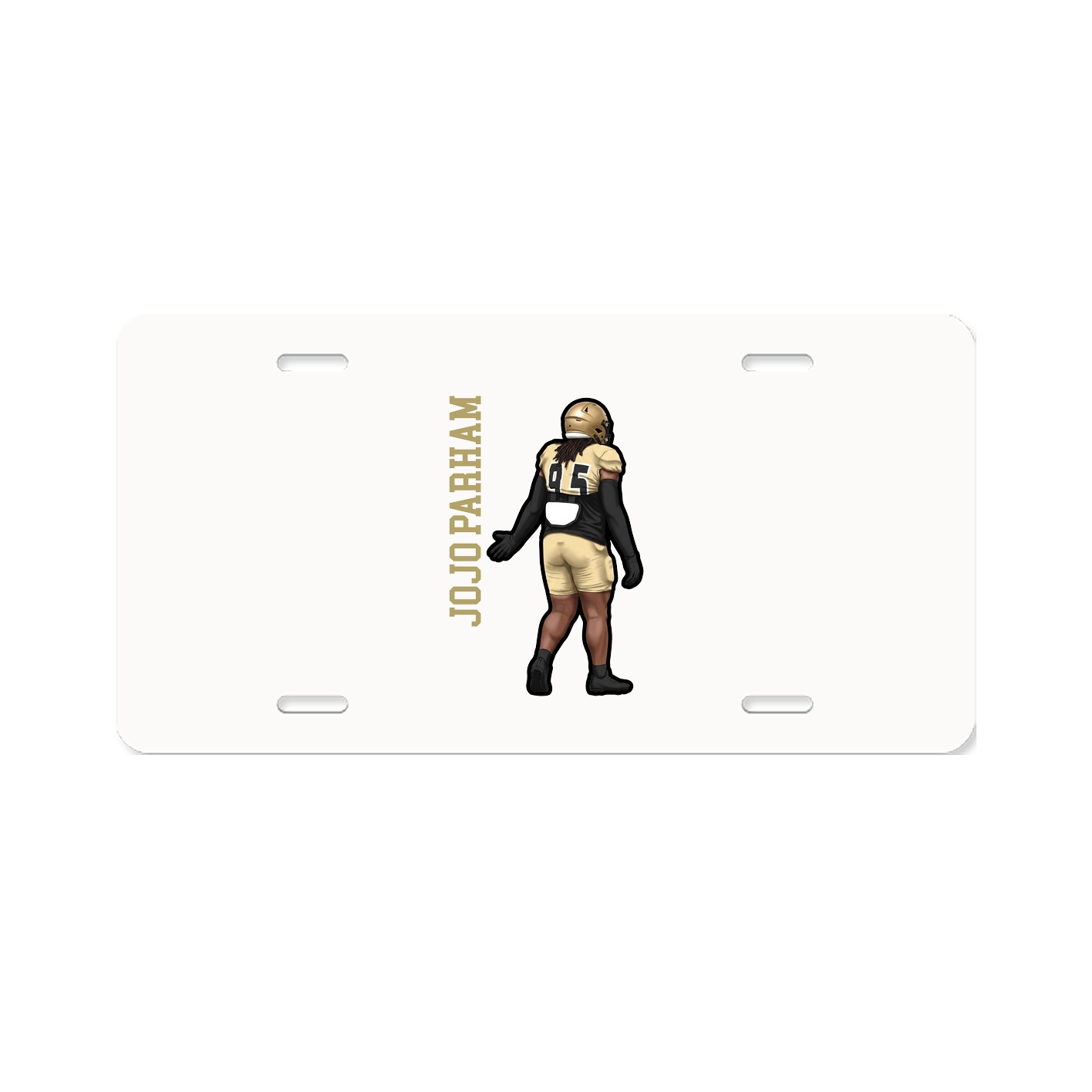 License Plate — Name Vertical in Classic