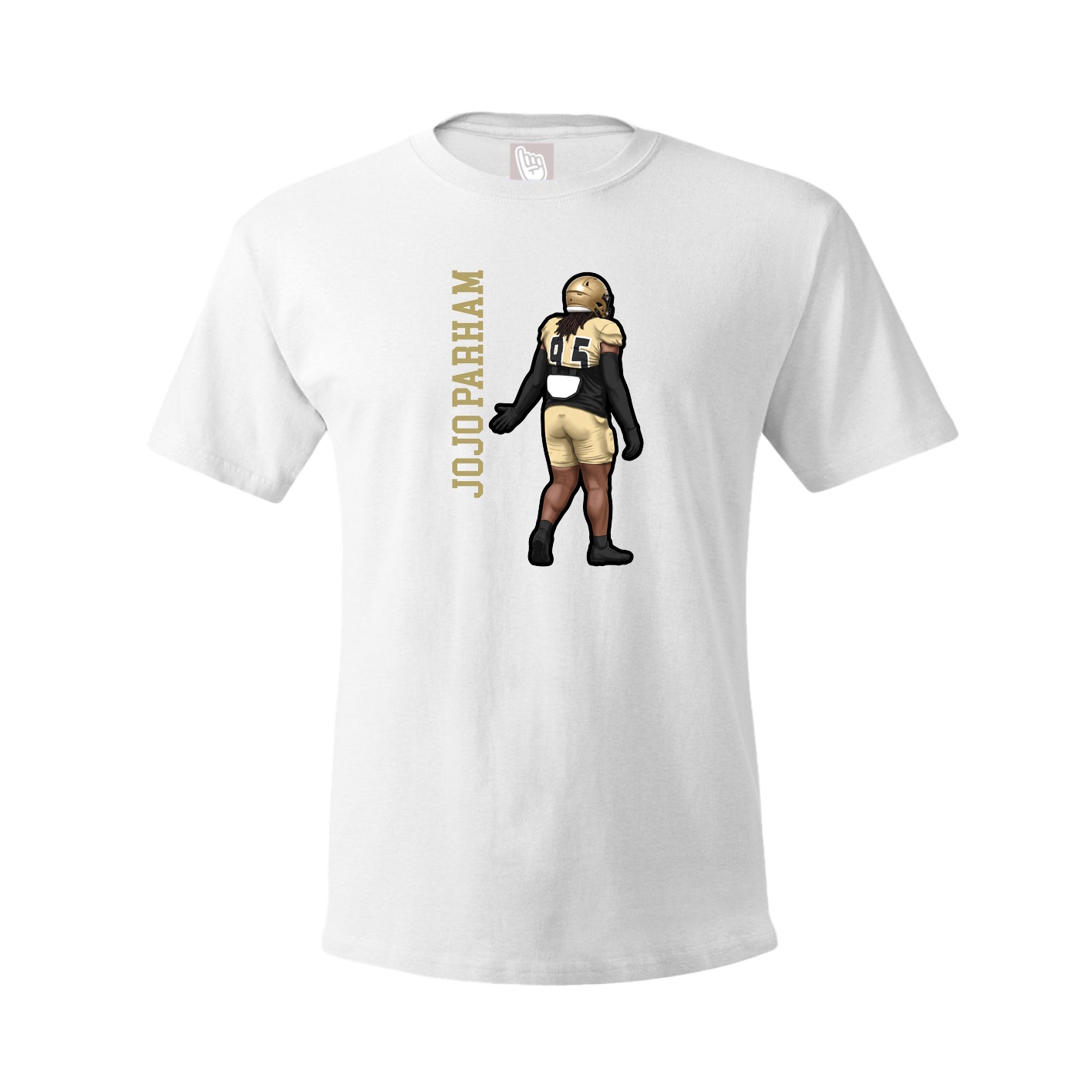 Tee — Name Vertical in White