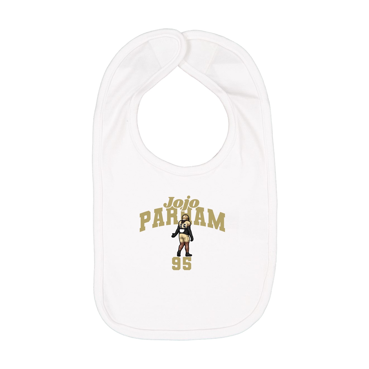 Infant Bib — Signature Arch in White
