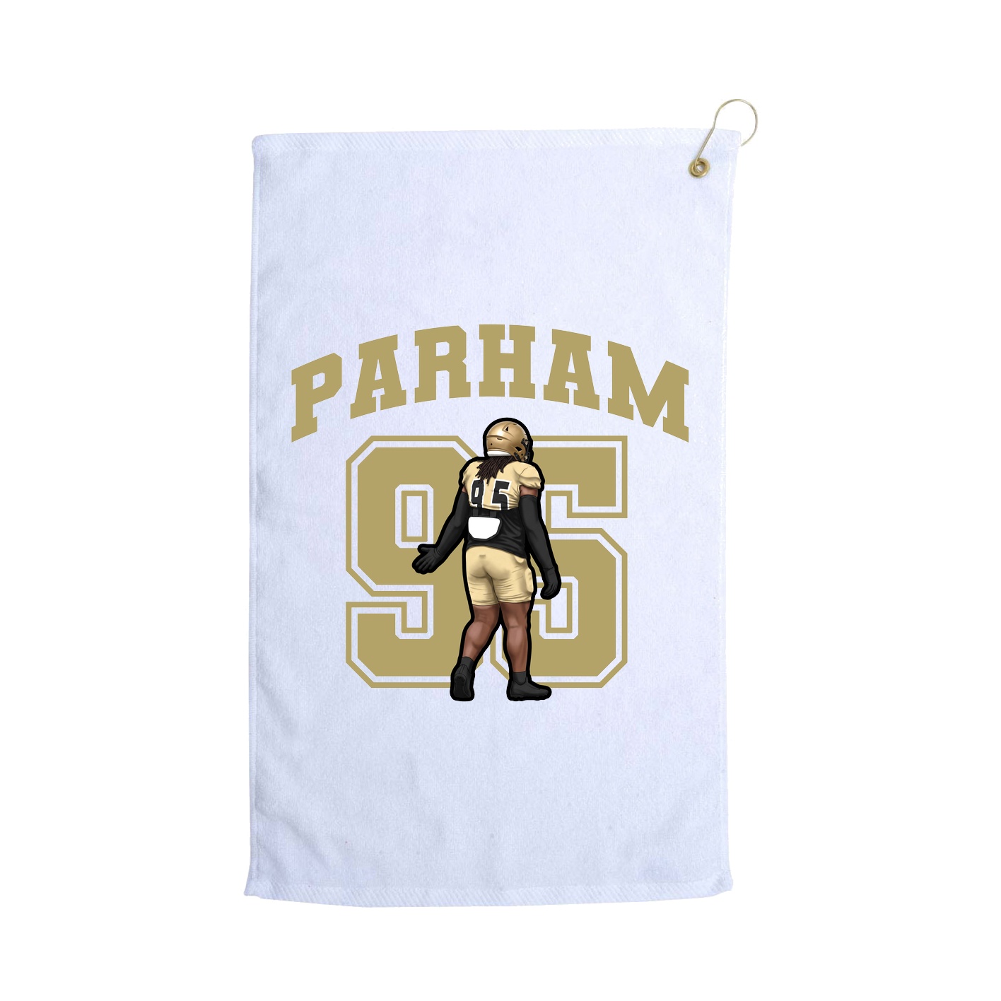 Golf Towel — Number in White
