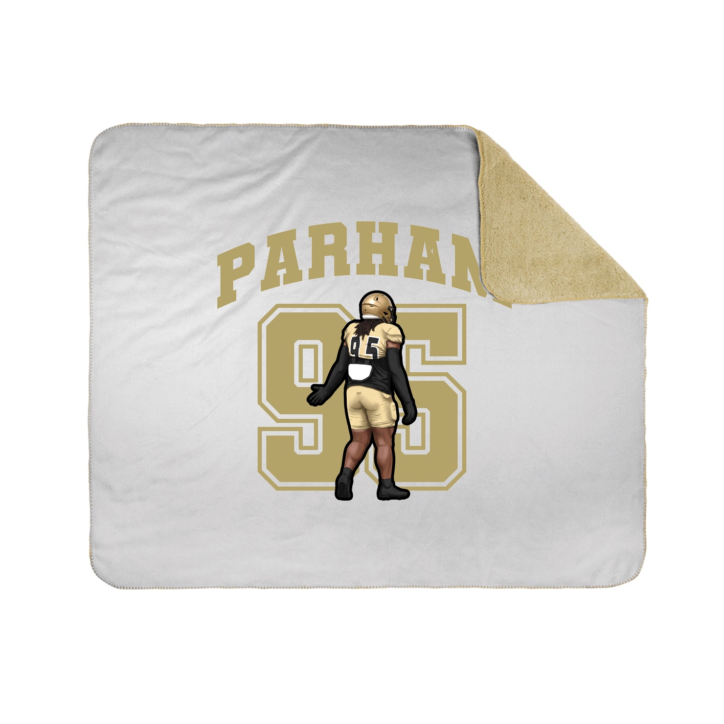 Throw Blanket — Number in White