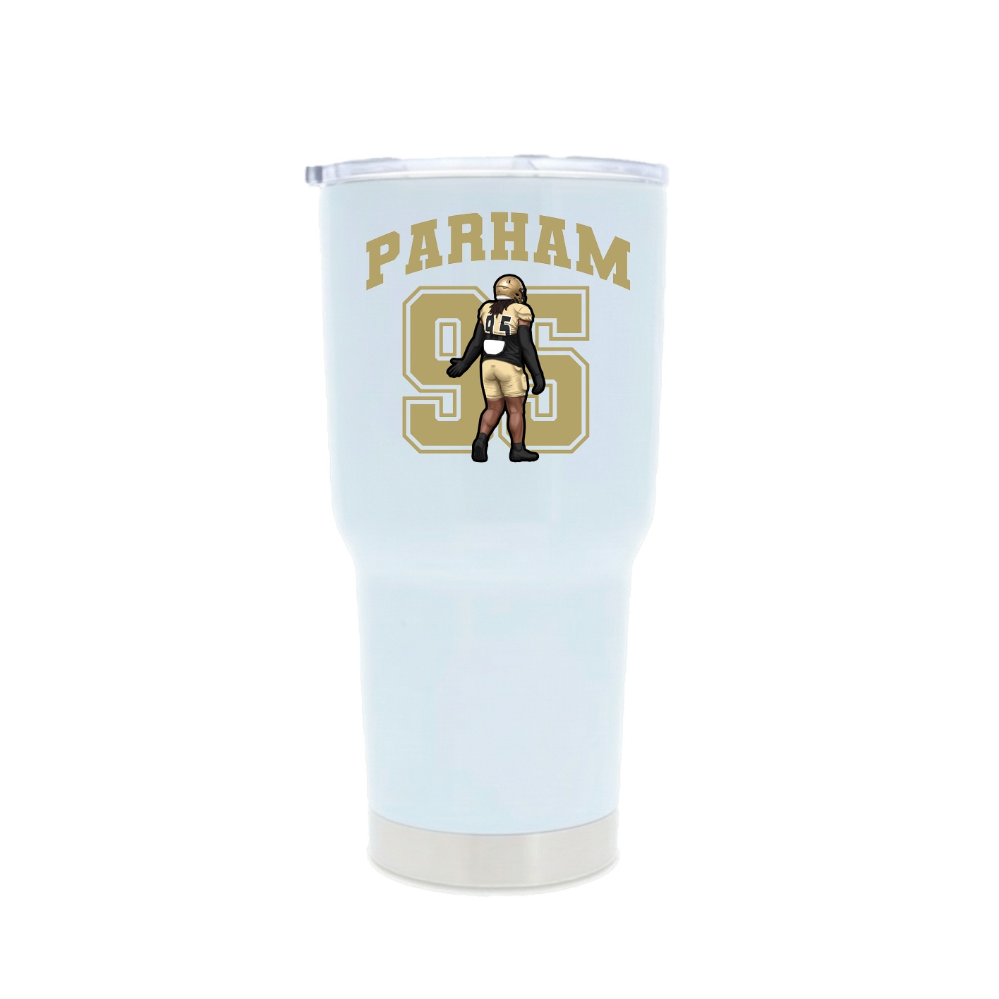 30oz Stainless Steel Tumbler — Number in White
