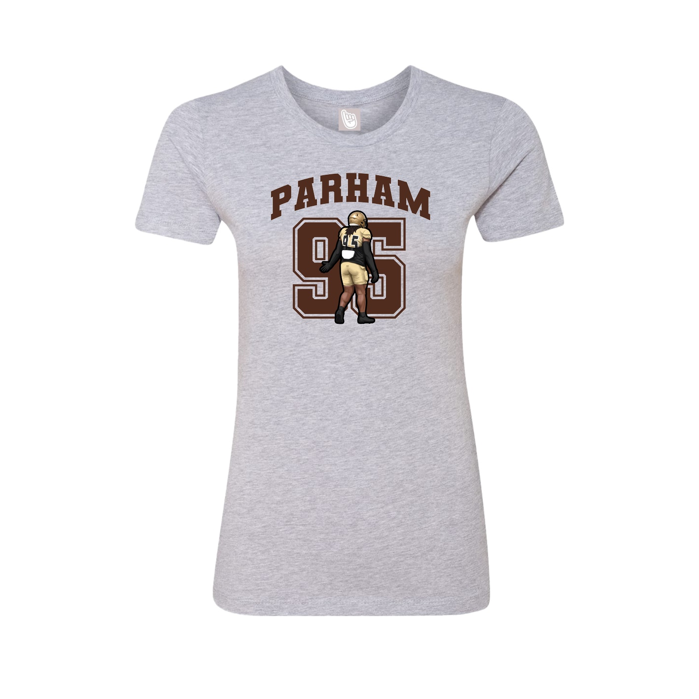 Fitted Women's Tee — Number in Grey