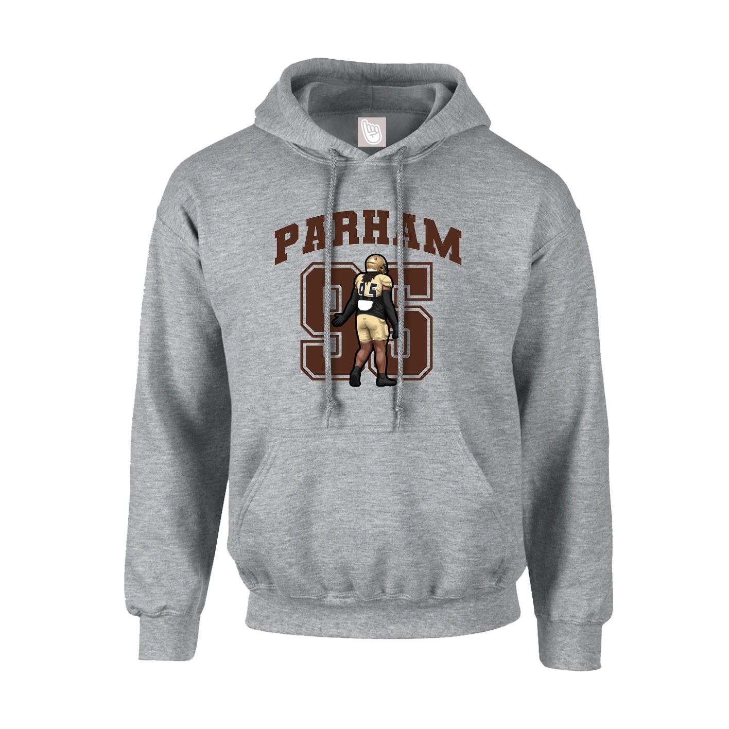 Hoodie — Number in Grey