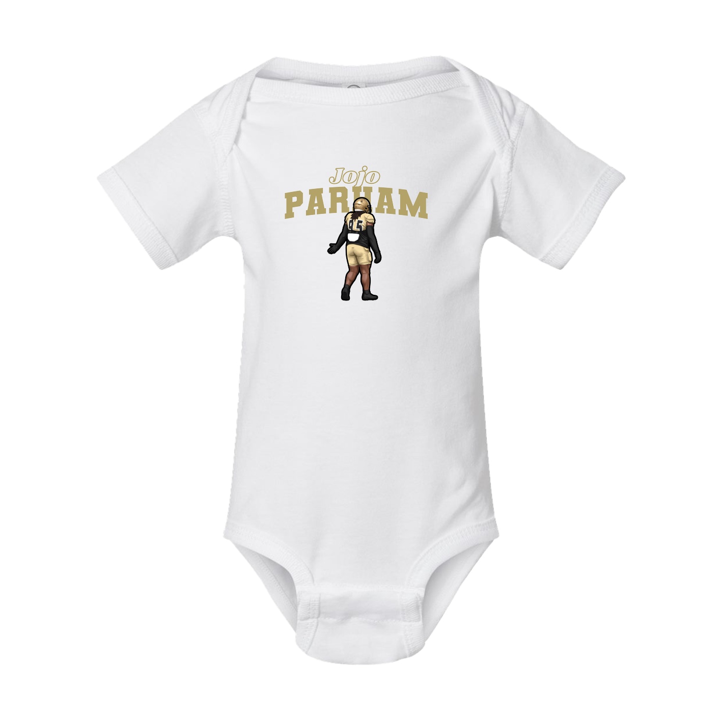 Baby Onesie — Name Arch in White
