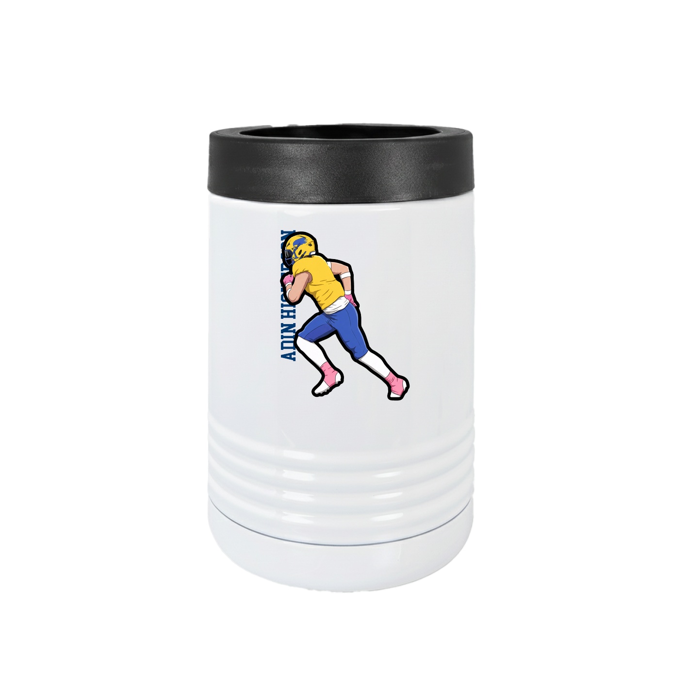 Beverage Holder — Name Vertical in White