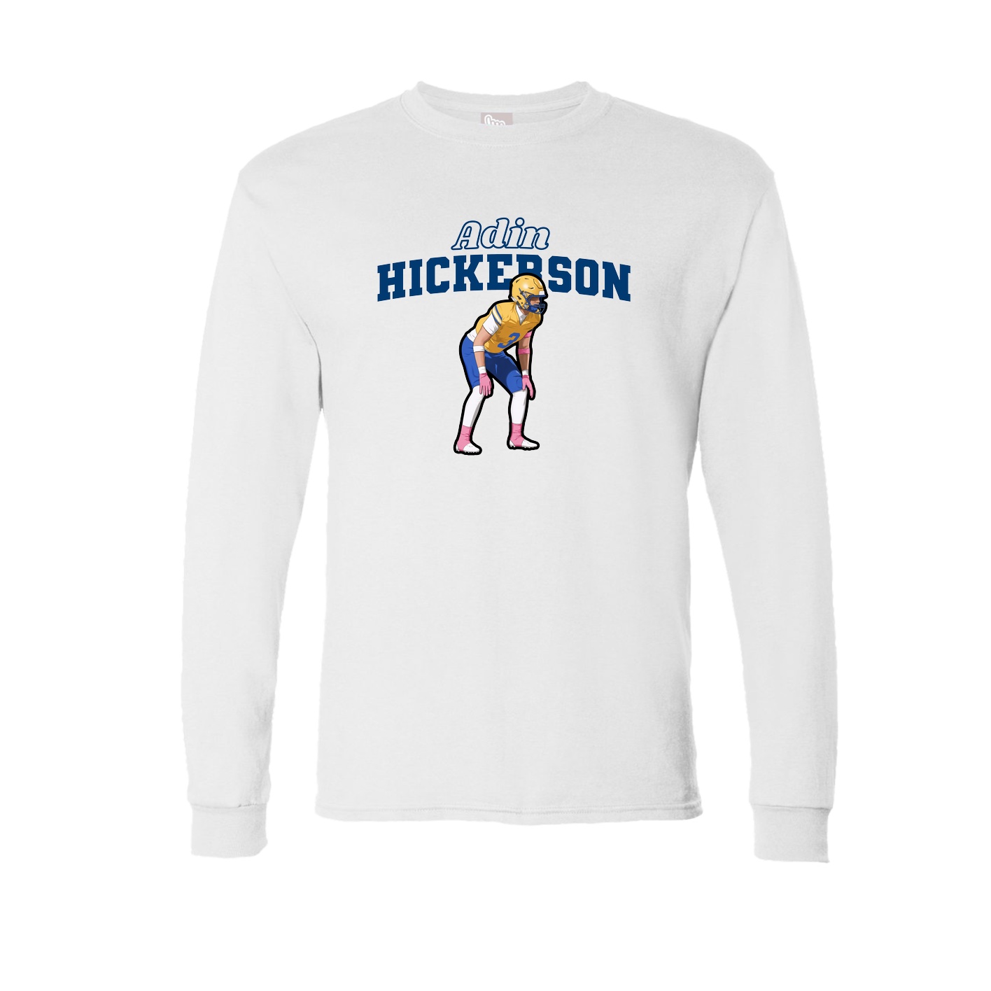 Long Sleeve Tee — Name Arch in White