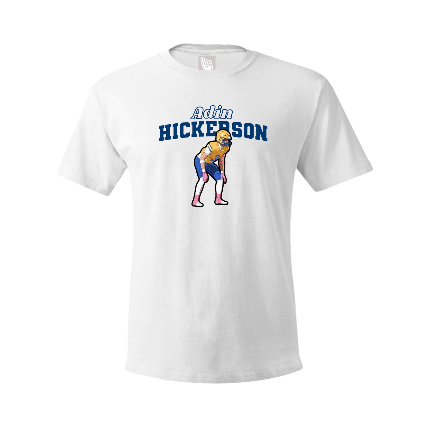 Youth Tee — Name Arch in White