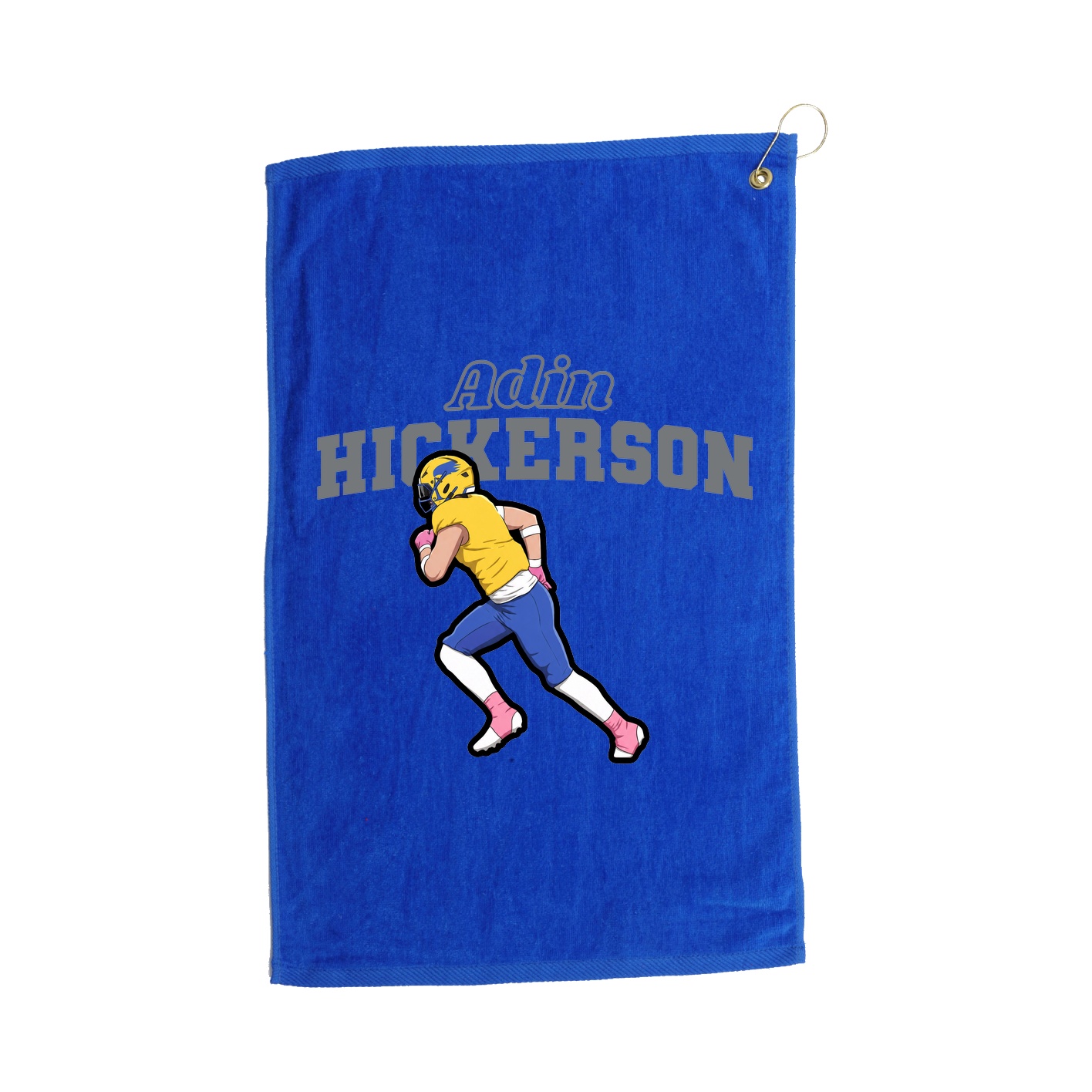 Golf Towel — Name Arch in Royal