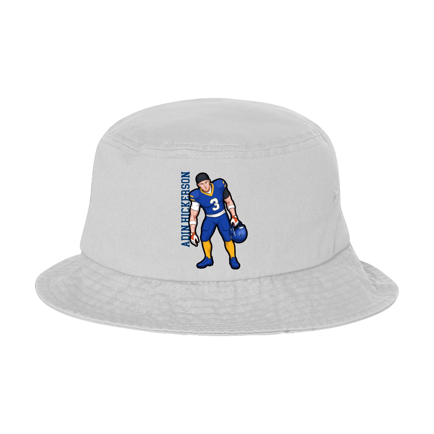 Bucket Cap — Name Vertical in White