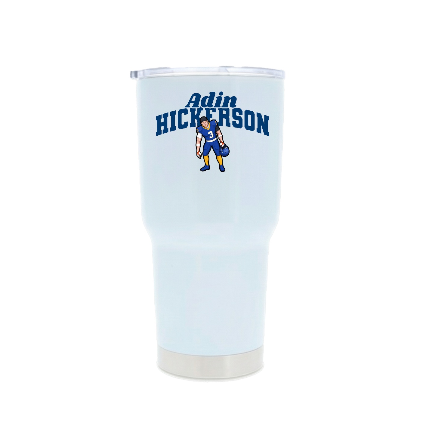 30oz Stainless Steel Tumbler — Signature Arch in White