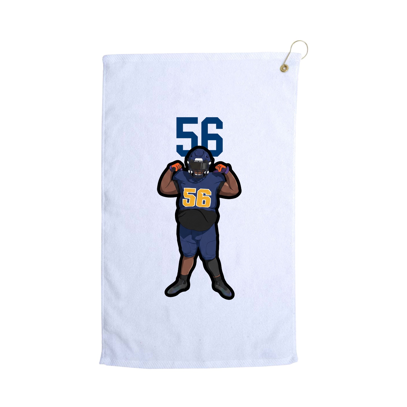 Golf Towel — Number Top in White