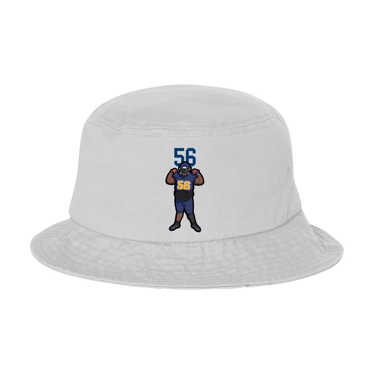 Bucket Cap — Number Top in White