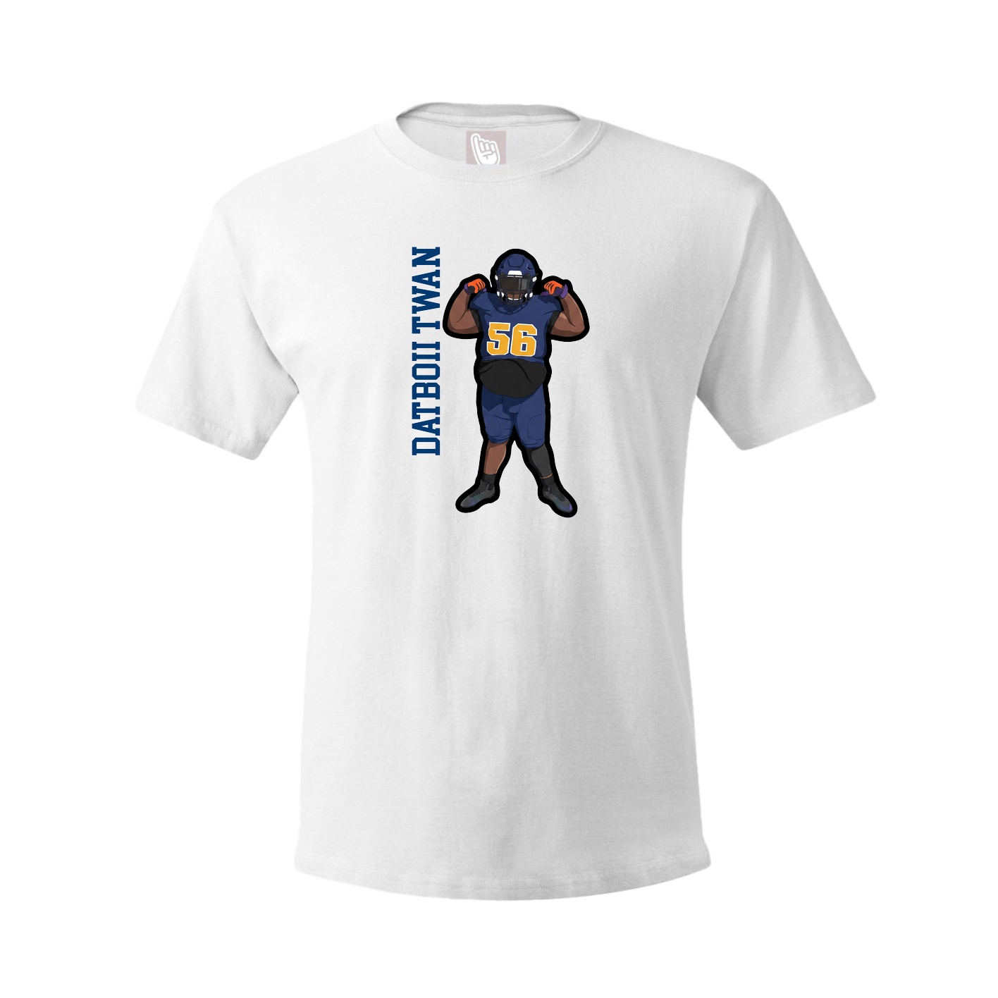 Youth Tee — Name Vertical in White