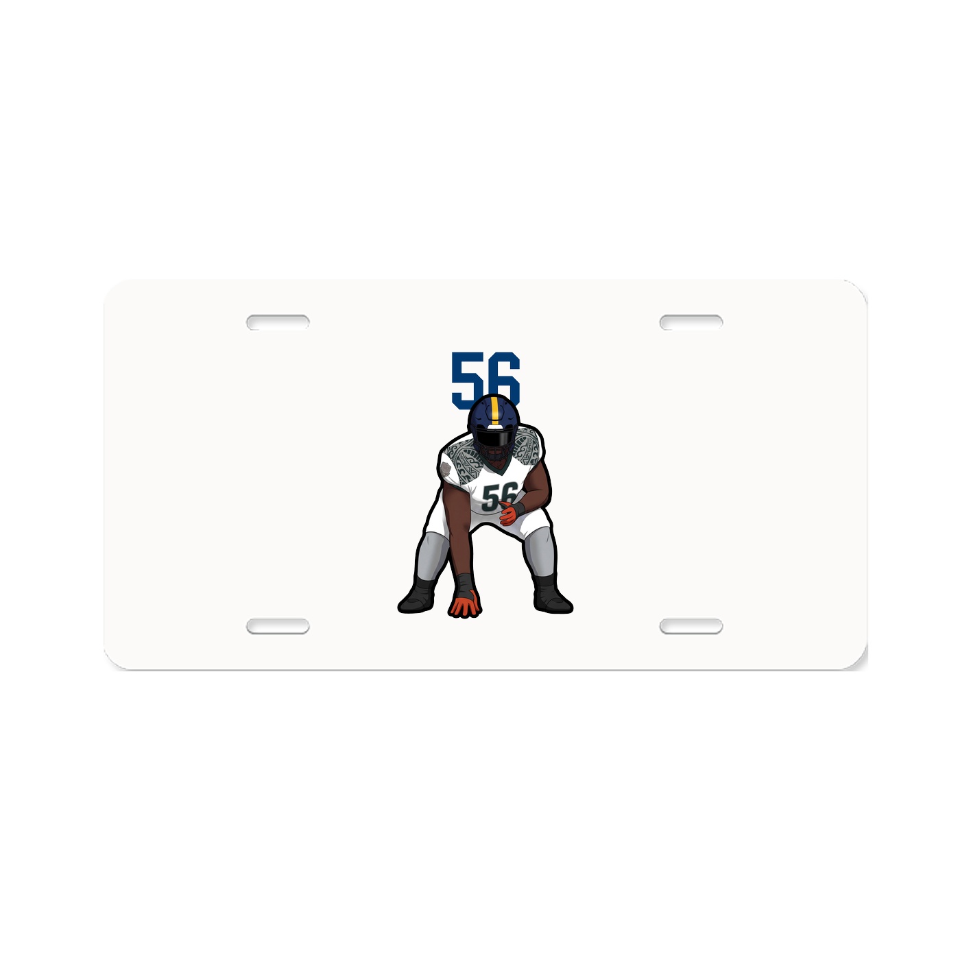 License Plate — Number Top in Classic
