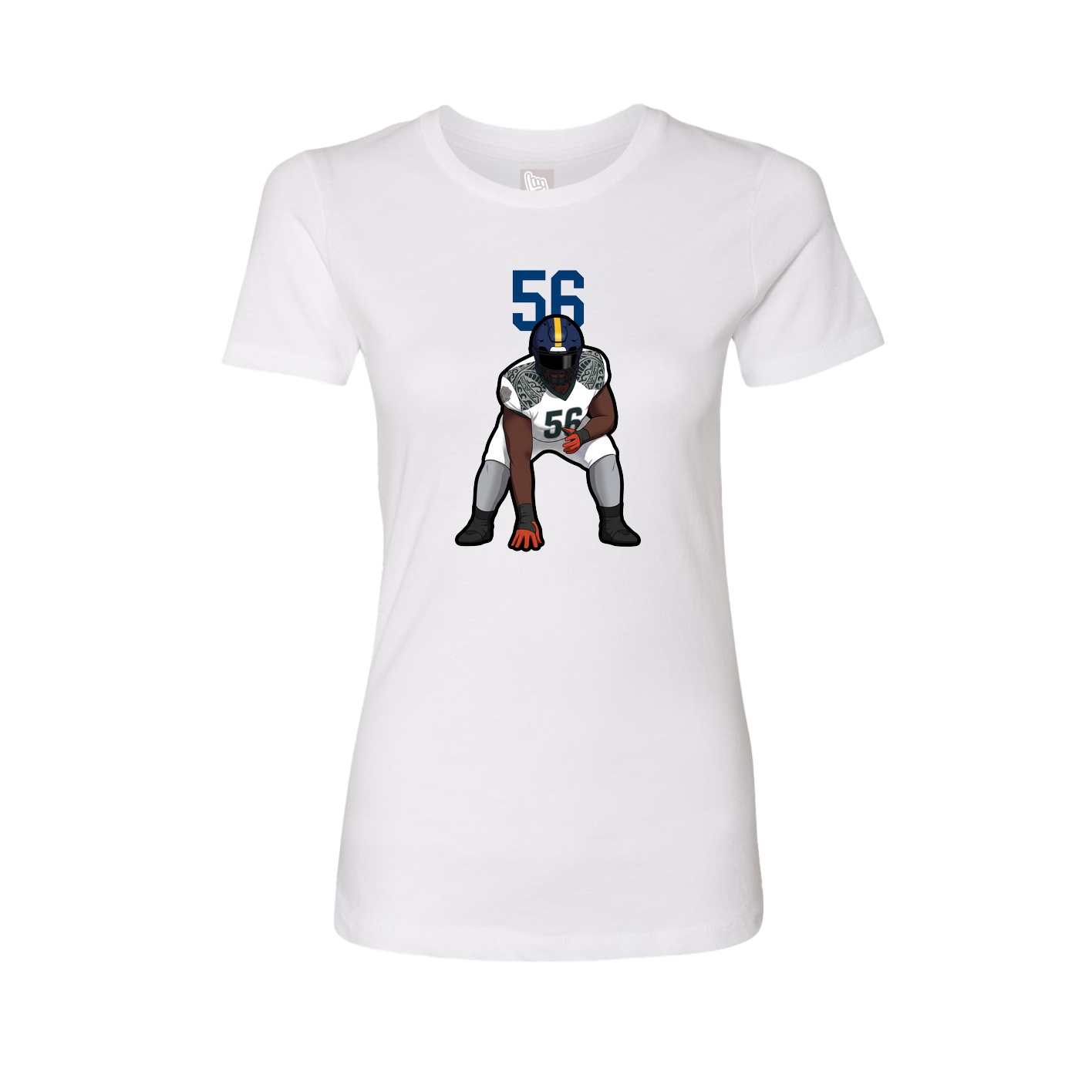 Fitted Women's Tee — Number Top in White