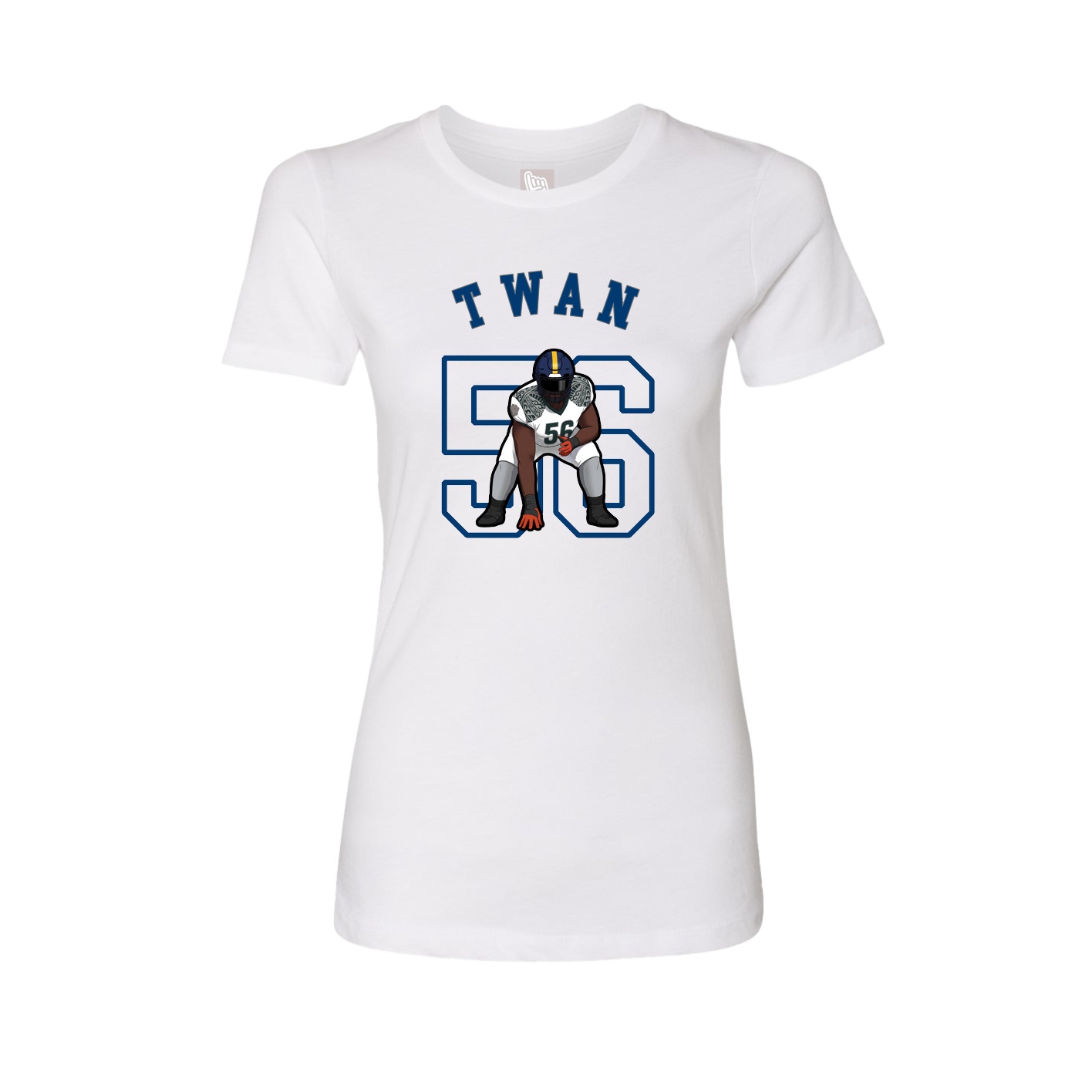 Fitted Women's Tee — Shirsey Arch in White