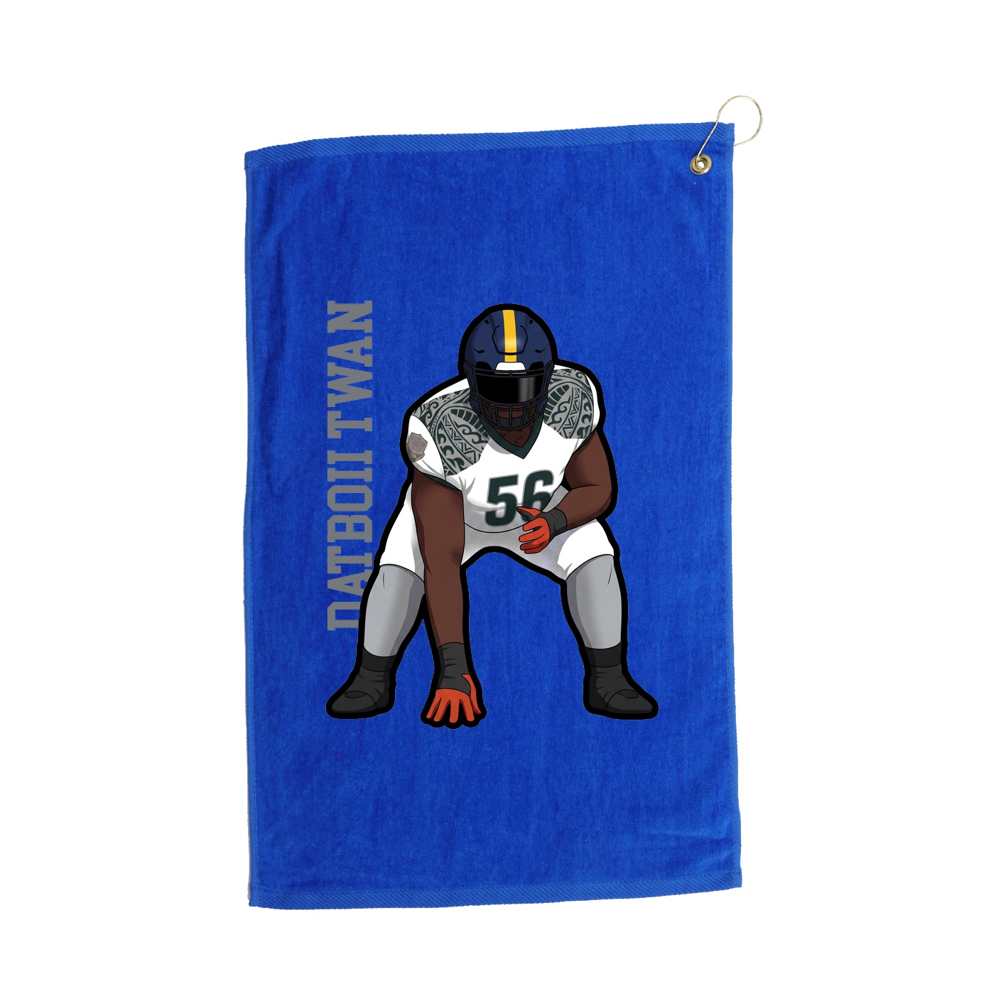 Golf Towel — Name Vertical in Royal