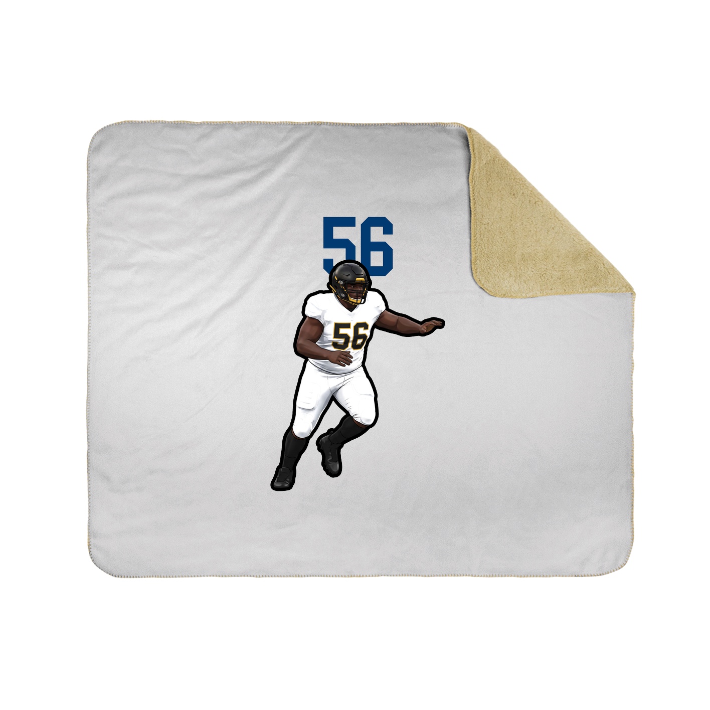 Throw Blanket — Number Top in White