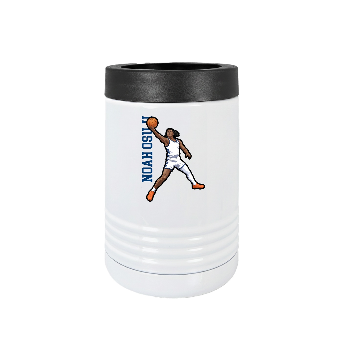 Beverage Holder — Name Vertical in White