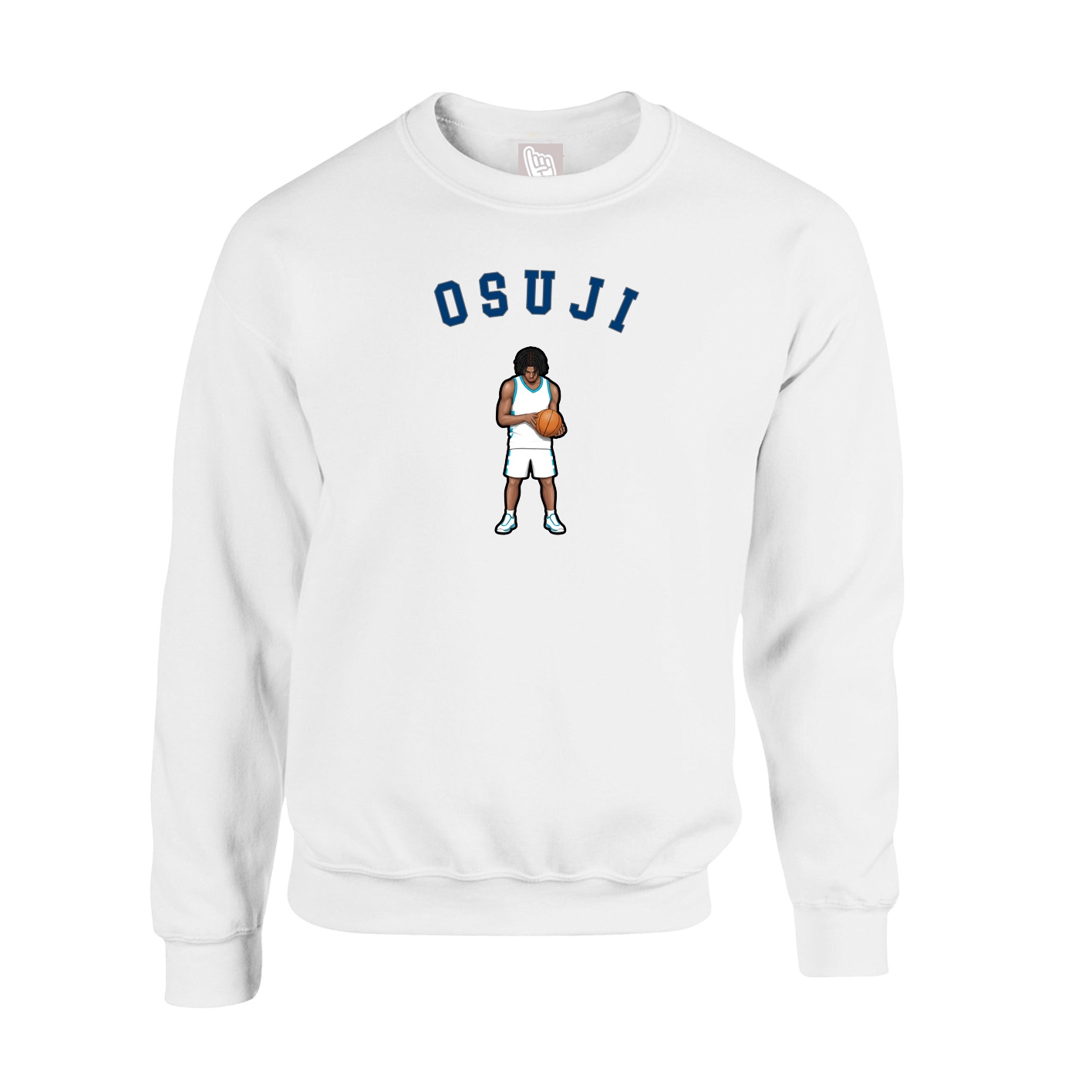 Fleece Crew — Shirsey Arch in White