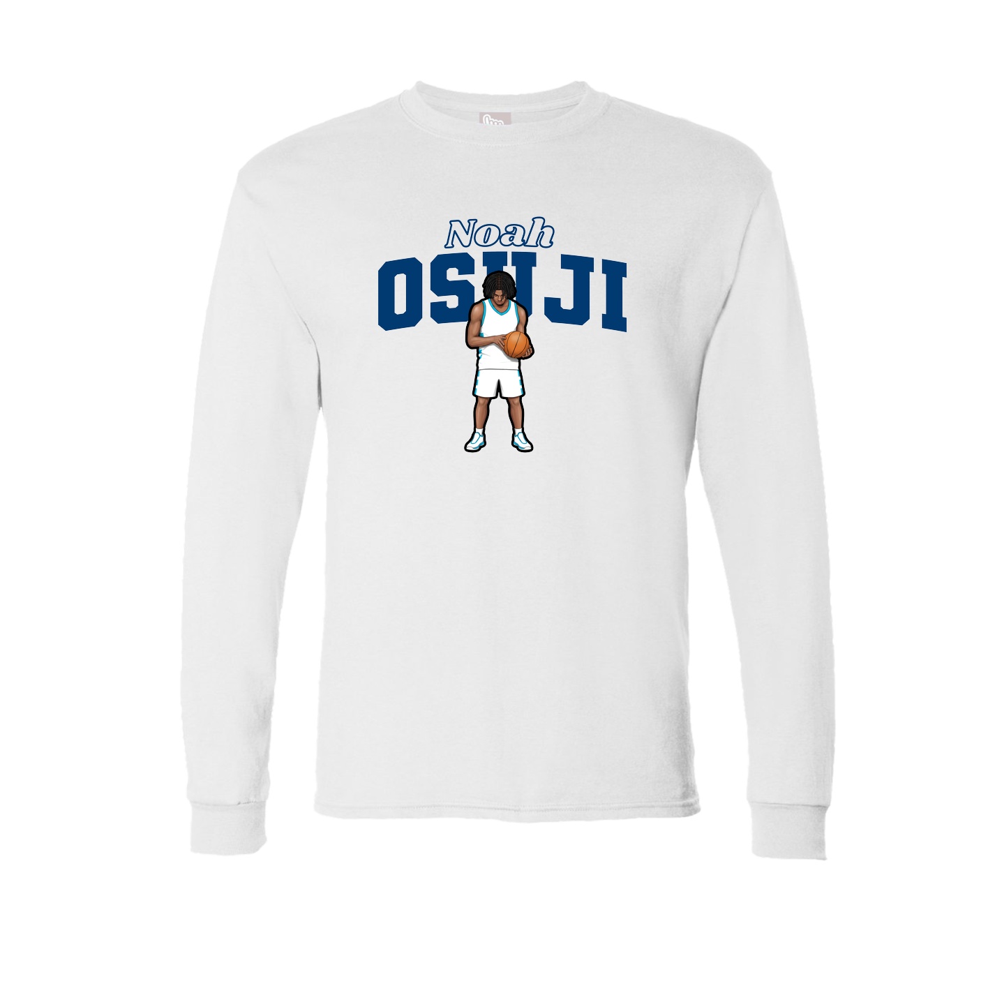 Long Sleeve Tee — Name Arch in White