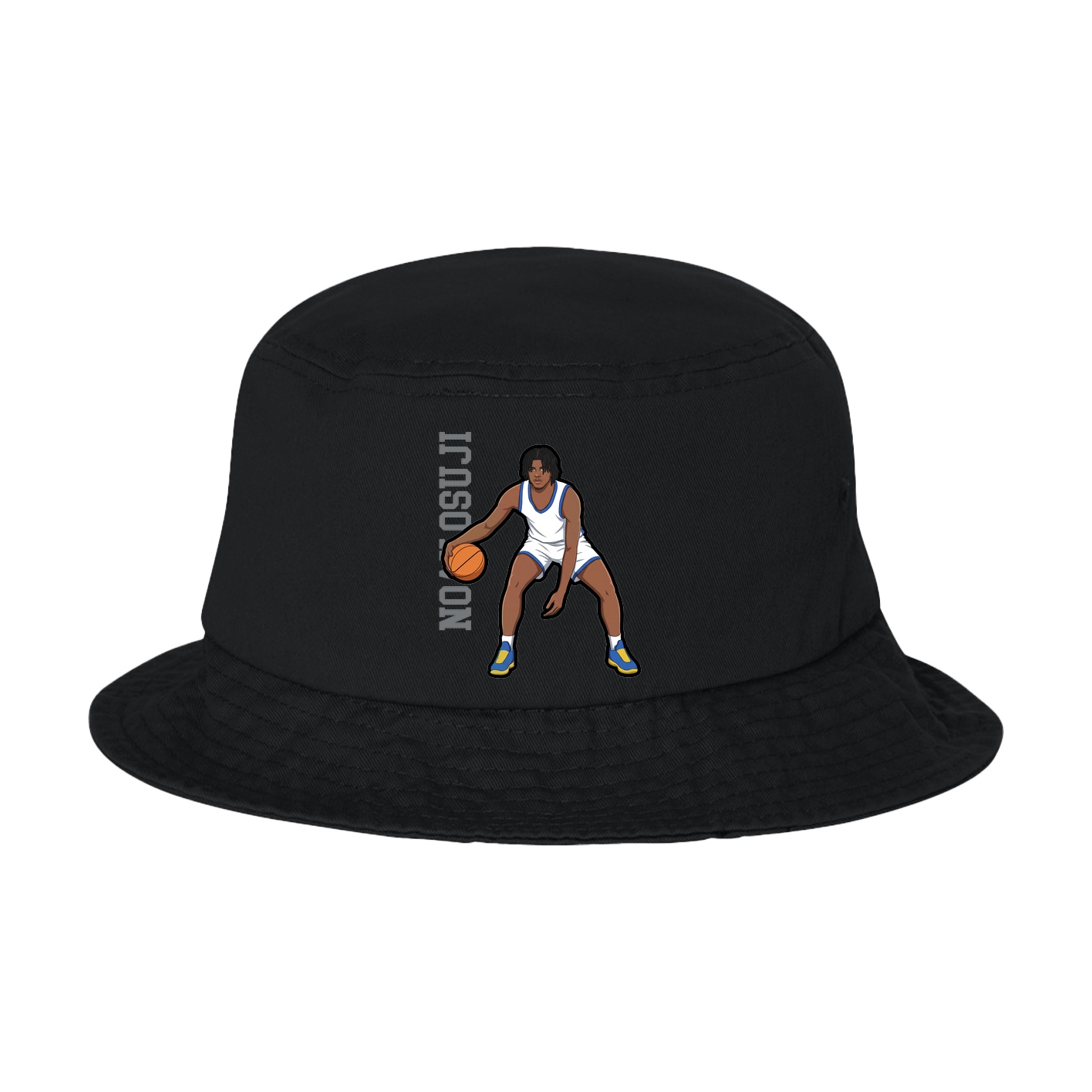 Bucket Cap — Name Vertical in Black