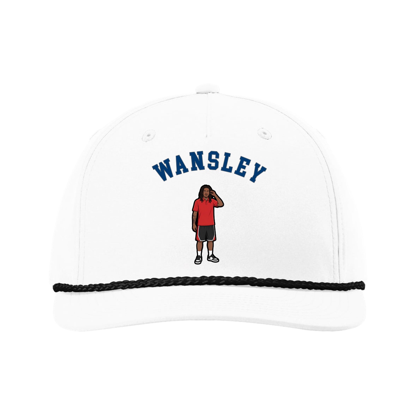 Five-Panel Classic Rope Cap — Shirsey Arch in White