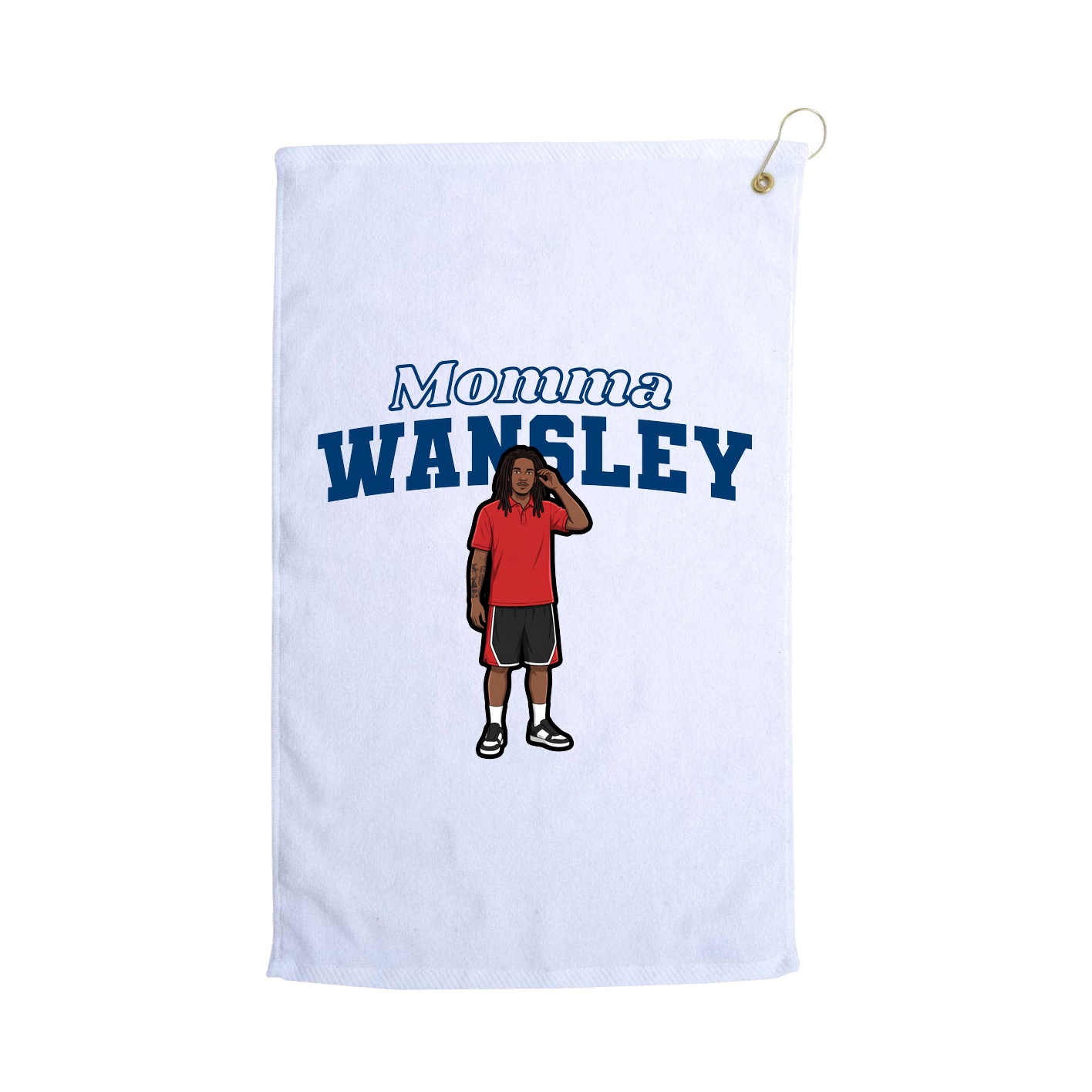 Golf Towel — Mothers Day Block in White