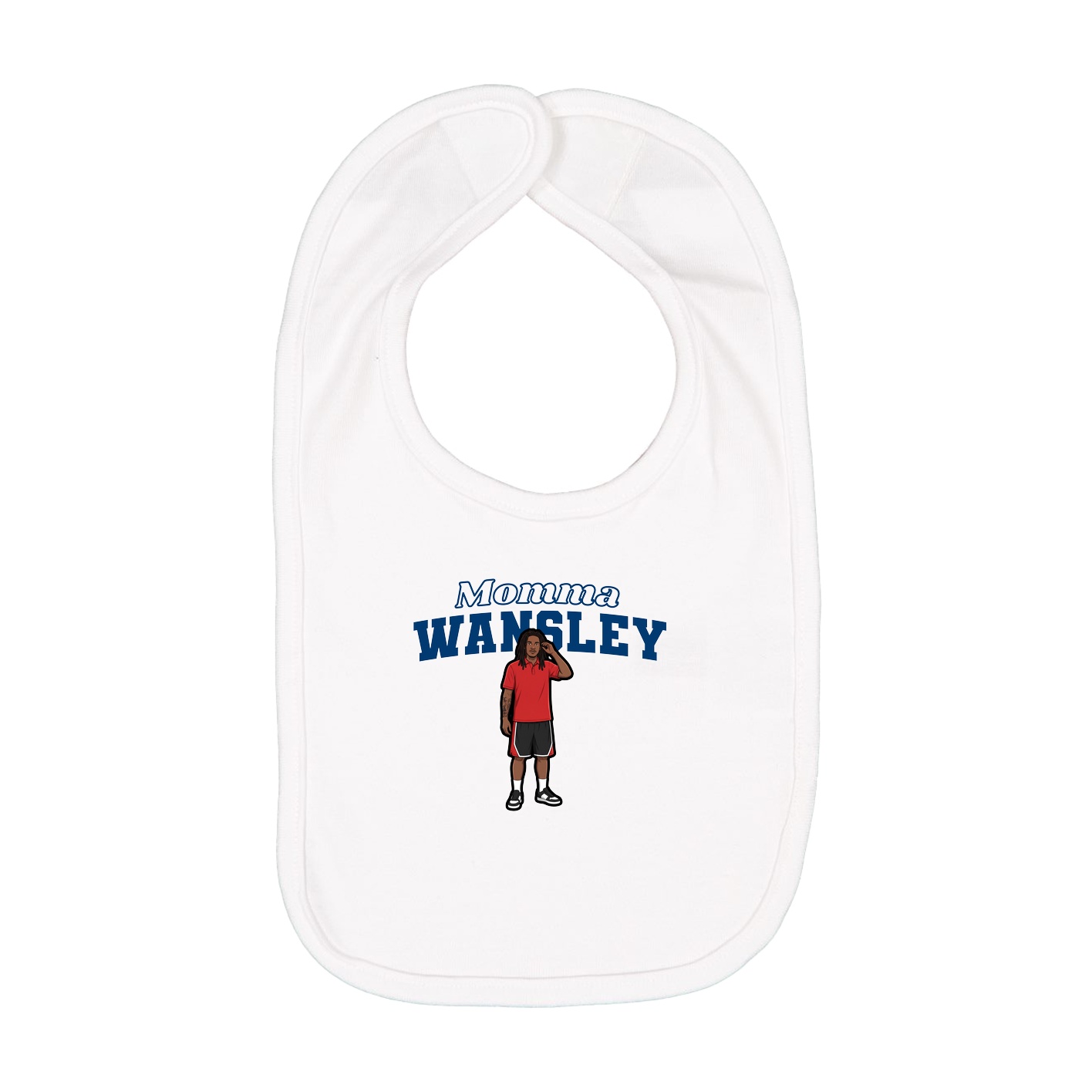 Infant Bib — Mothers Day Block in White