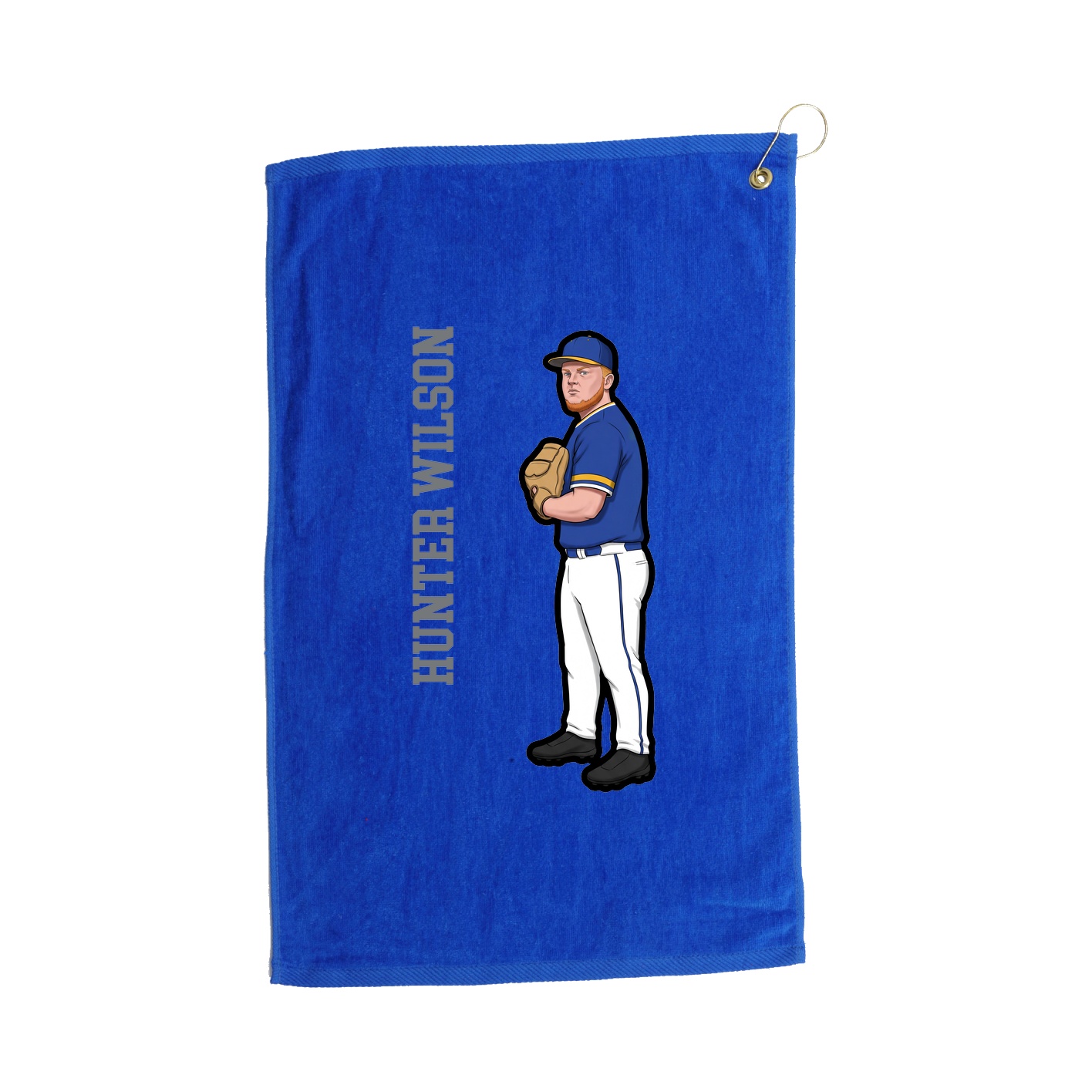 Golf Towel — Name Vertical in Royal