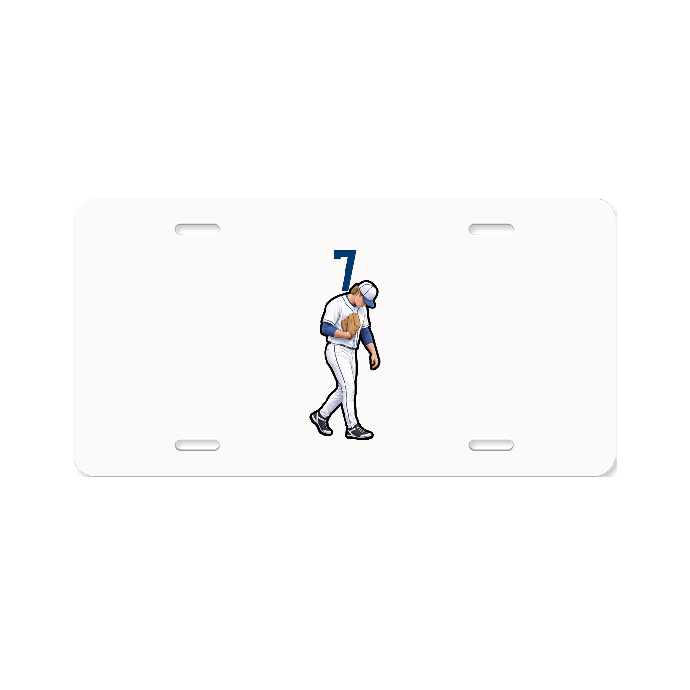 License Plate — Number Top in Classic