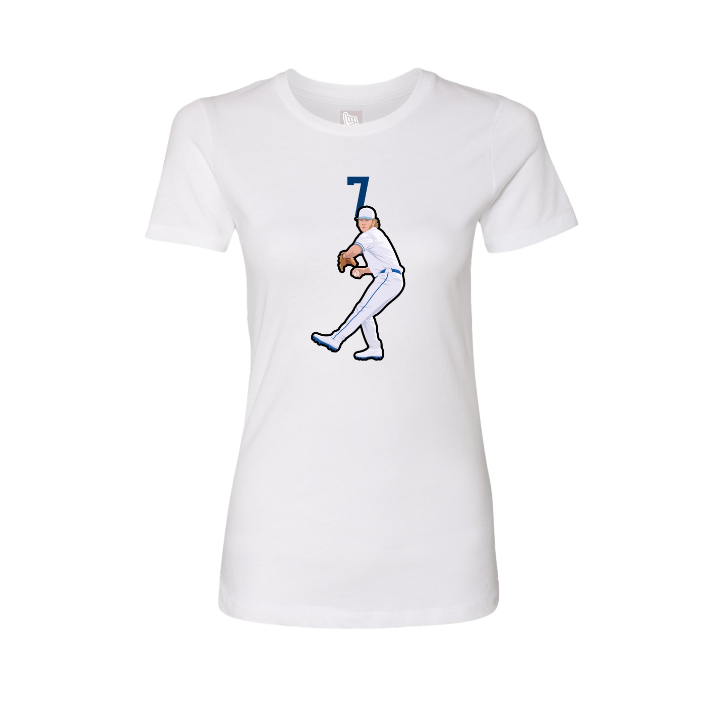 Fitted Women's Tee — Number Top in White