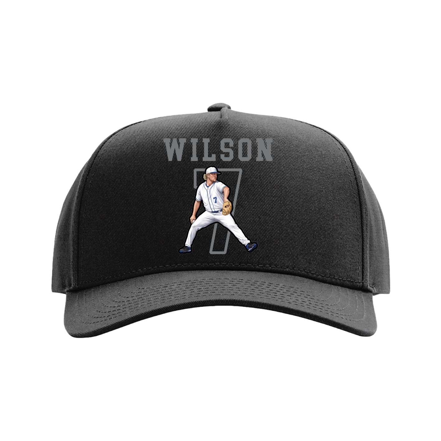 Full Fabric Five-Panel Champ Cap — Shirsey in Black
