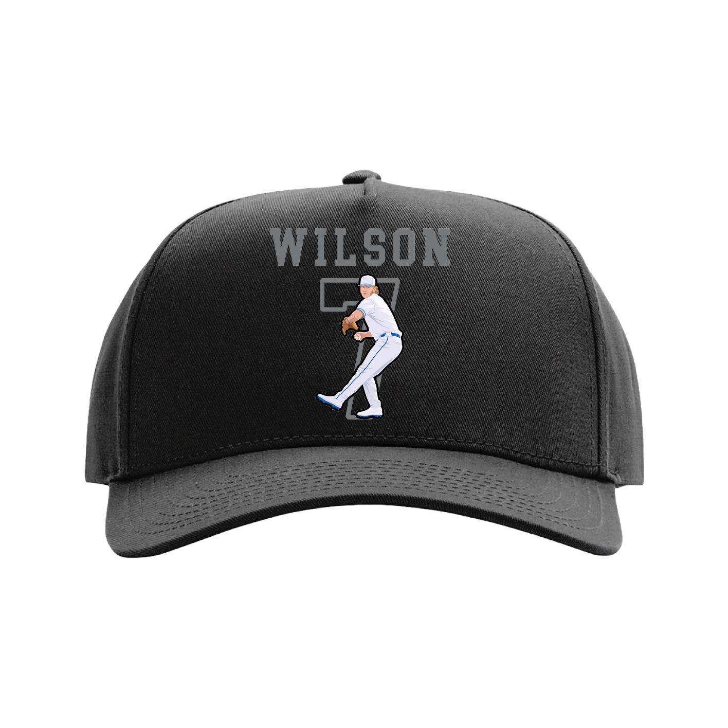Full Fabric Five-Panel Champ Cap — Shirsey in Black