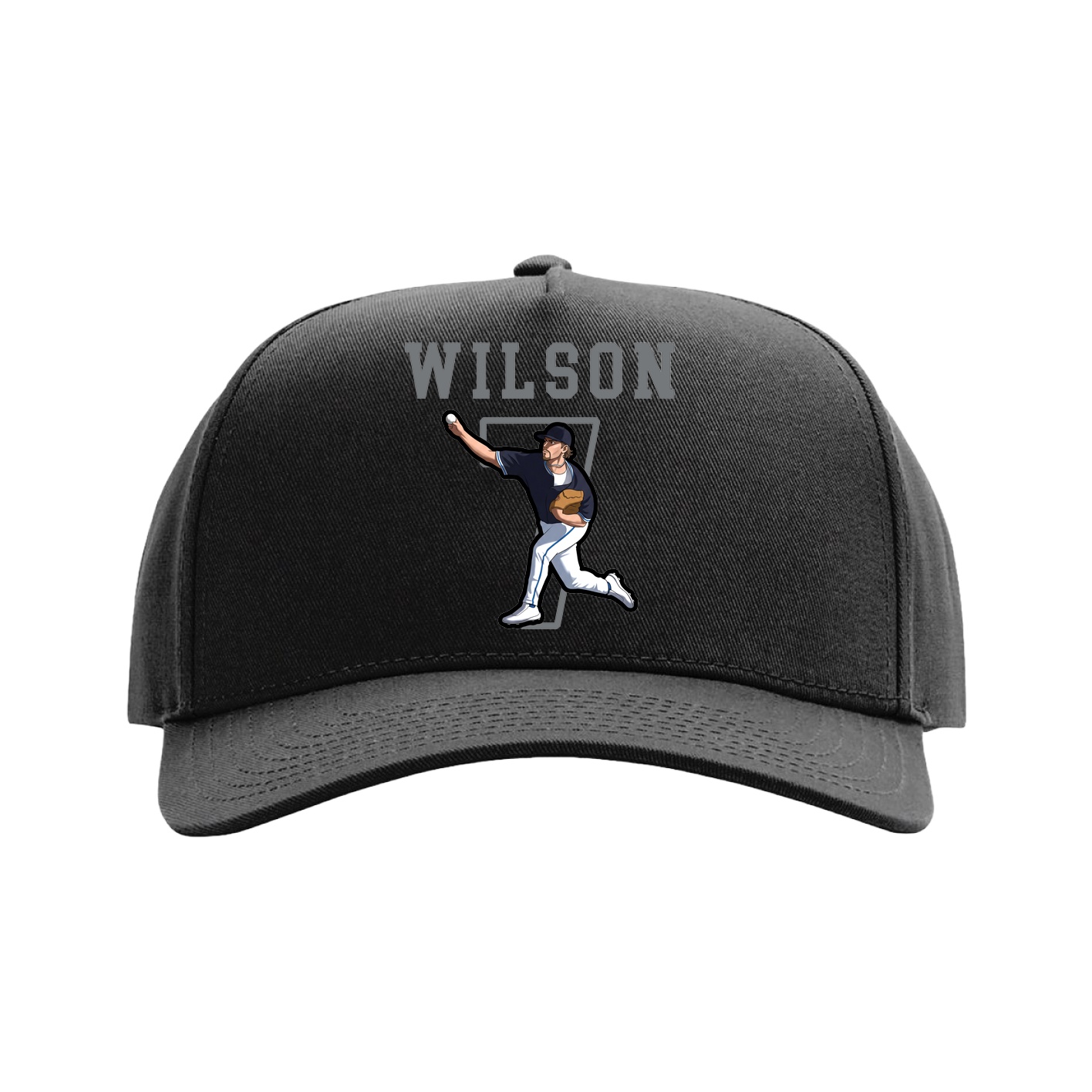 Full Fabric Five-Panel Champ Cap — Shirsey in Black