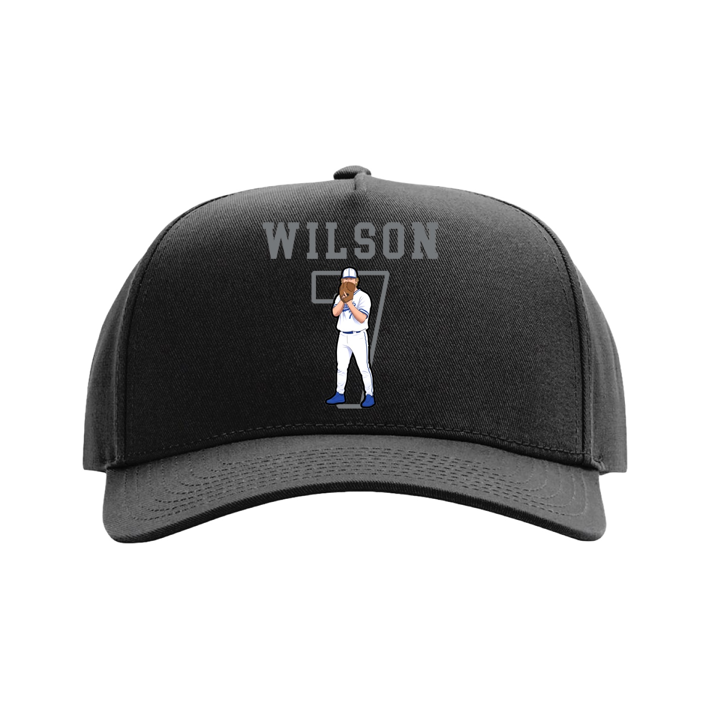 Full Fabric Five-Panel Champ Cap — Shirsey in Black