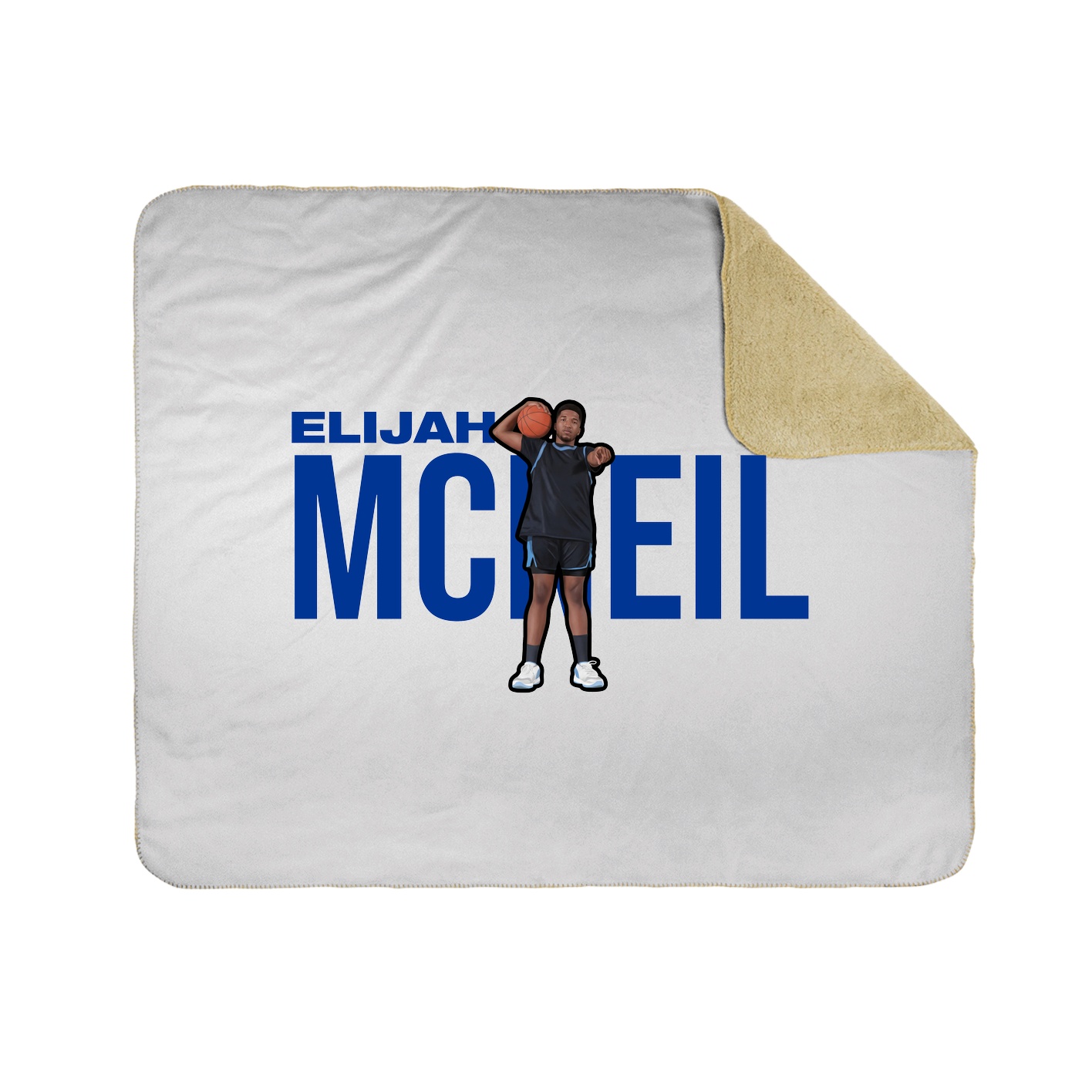 Throw Blanket — Player Name in White